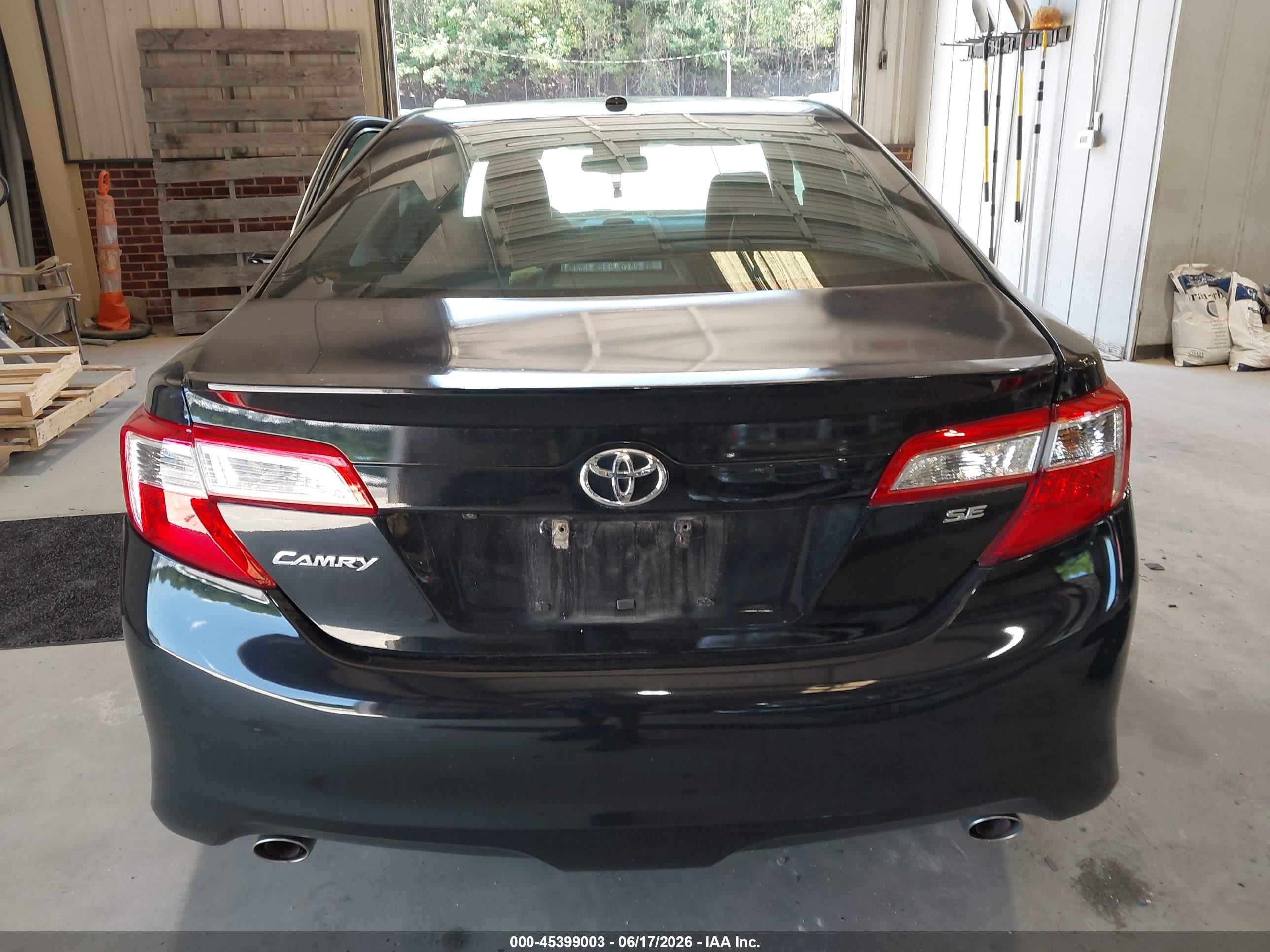 2014 Toyota Camry Se V6 Black vin: 4T1BK1FK9EU541187