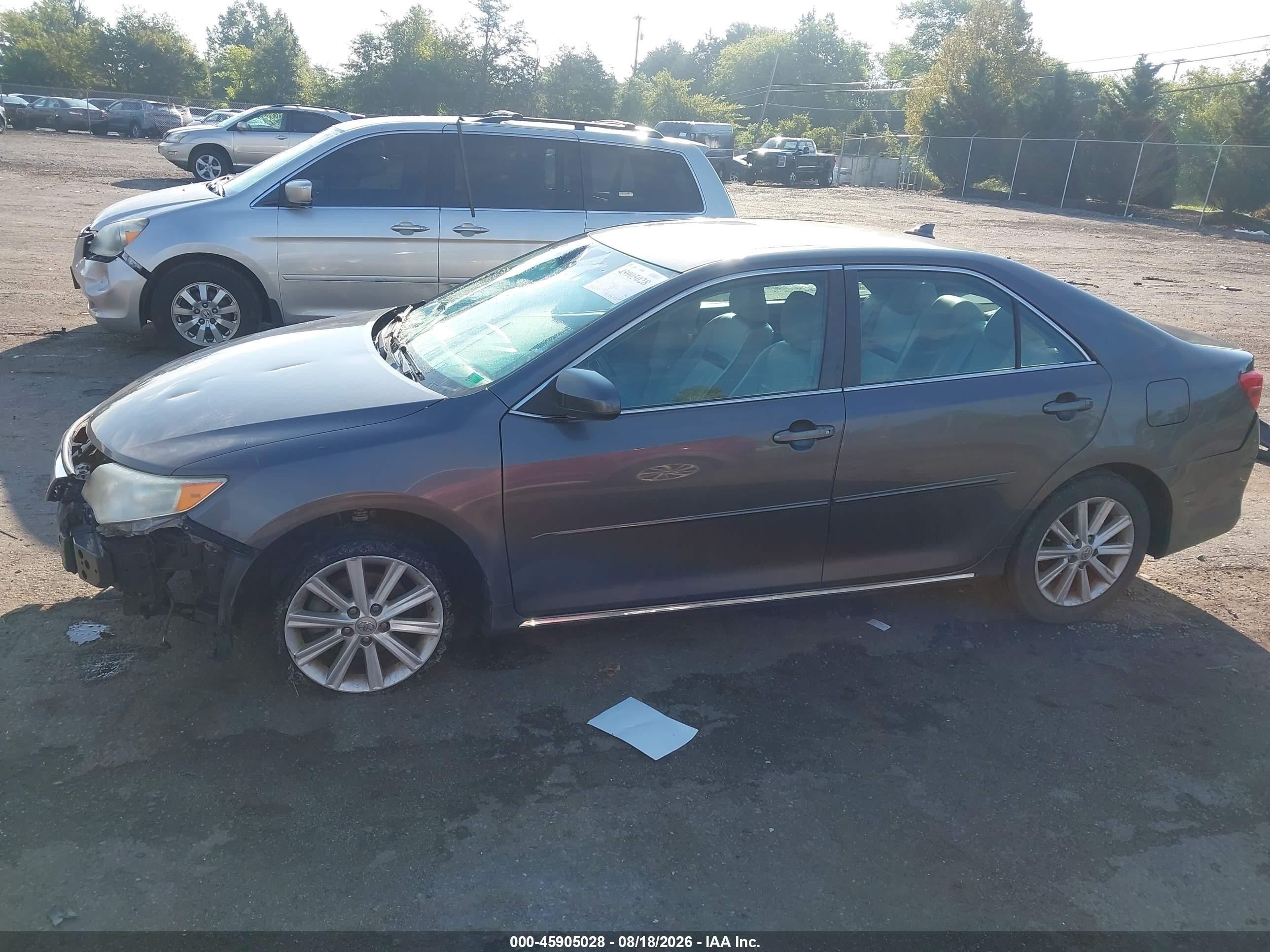 2014 Toyota Camry Xle V6 Gray vin: 4T1BK1FK9EU553310
