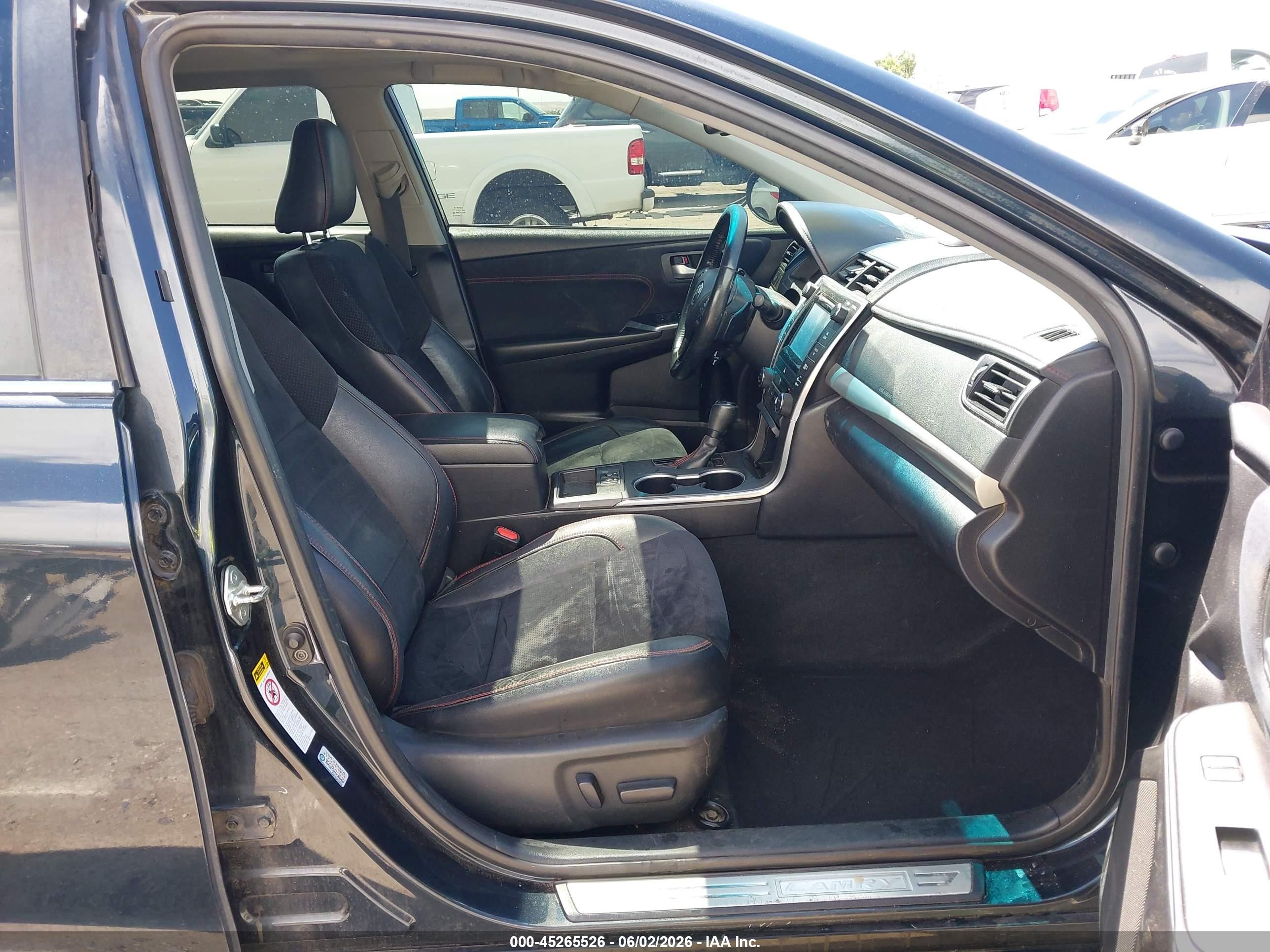 2015 Toyota Camry Xse V6 Black vin: 4T1BK1FK9FU567967