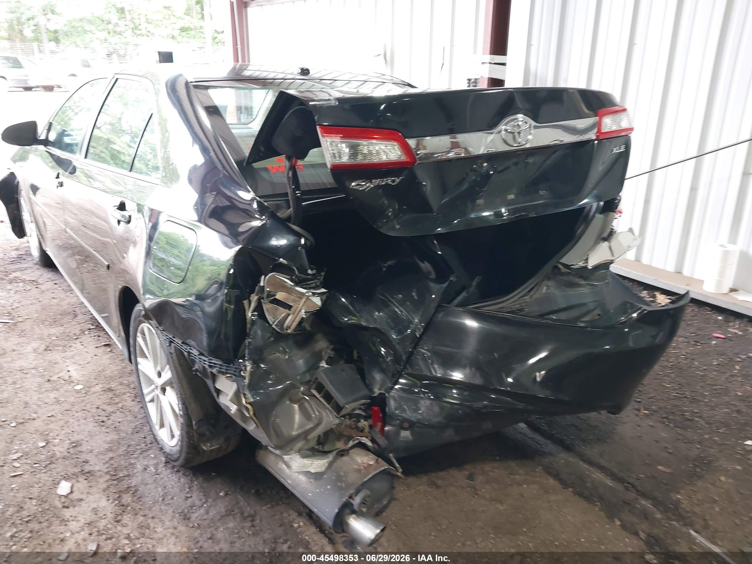 2012 Toyota Camry Xle V6 Black vin: 4T1BK1FKXCU011033