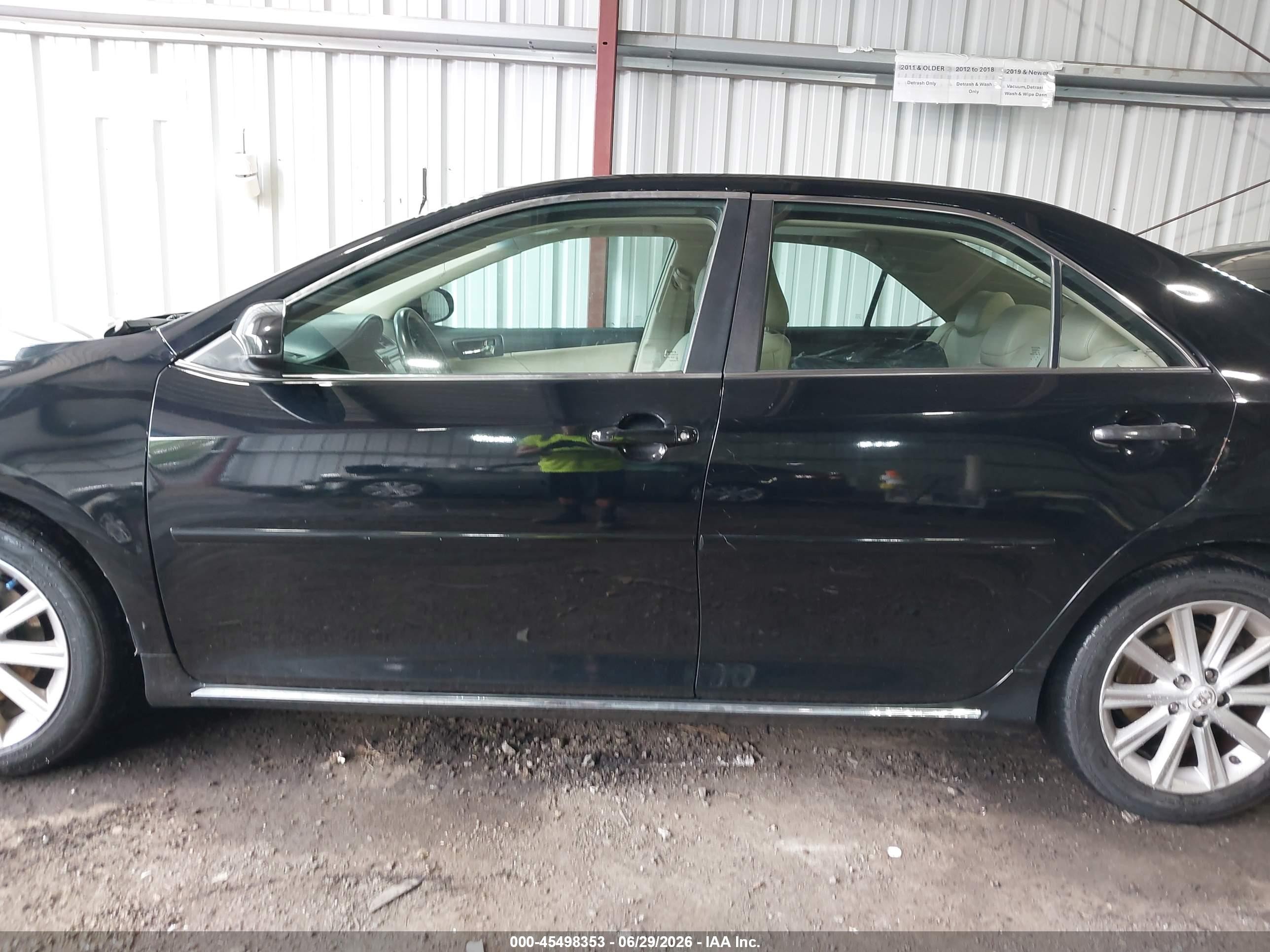 2012 Toyota Camry Xle V6 Black vin: 4T1BK1FKXCU011033