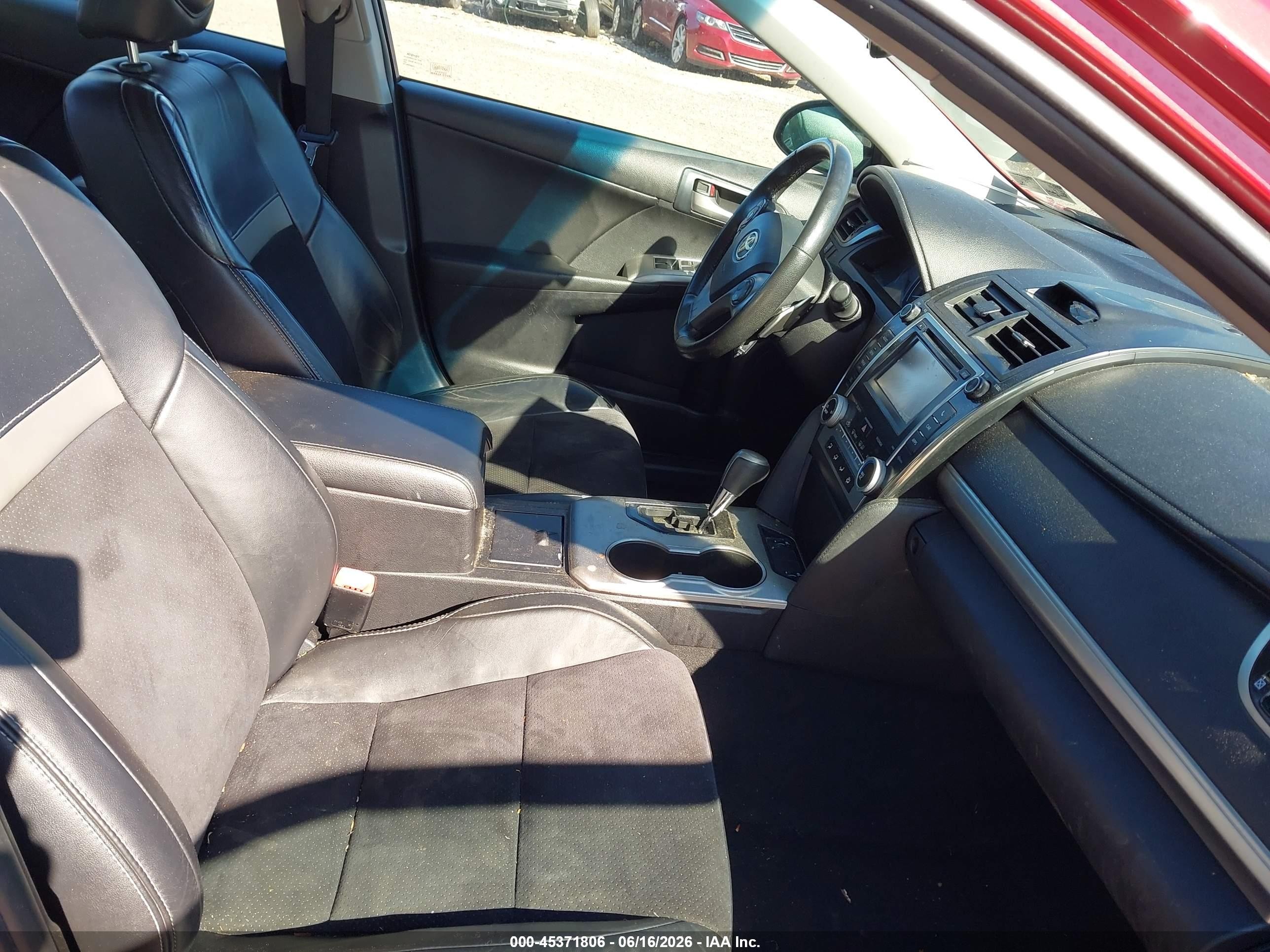 2012 Toyota Camry Se V6 Red vin: 4T1BK1FKXCU503464