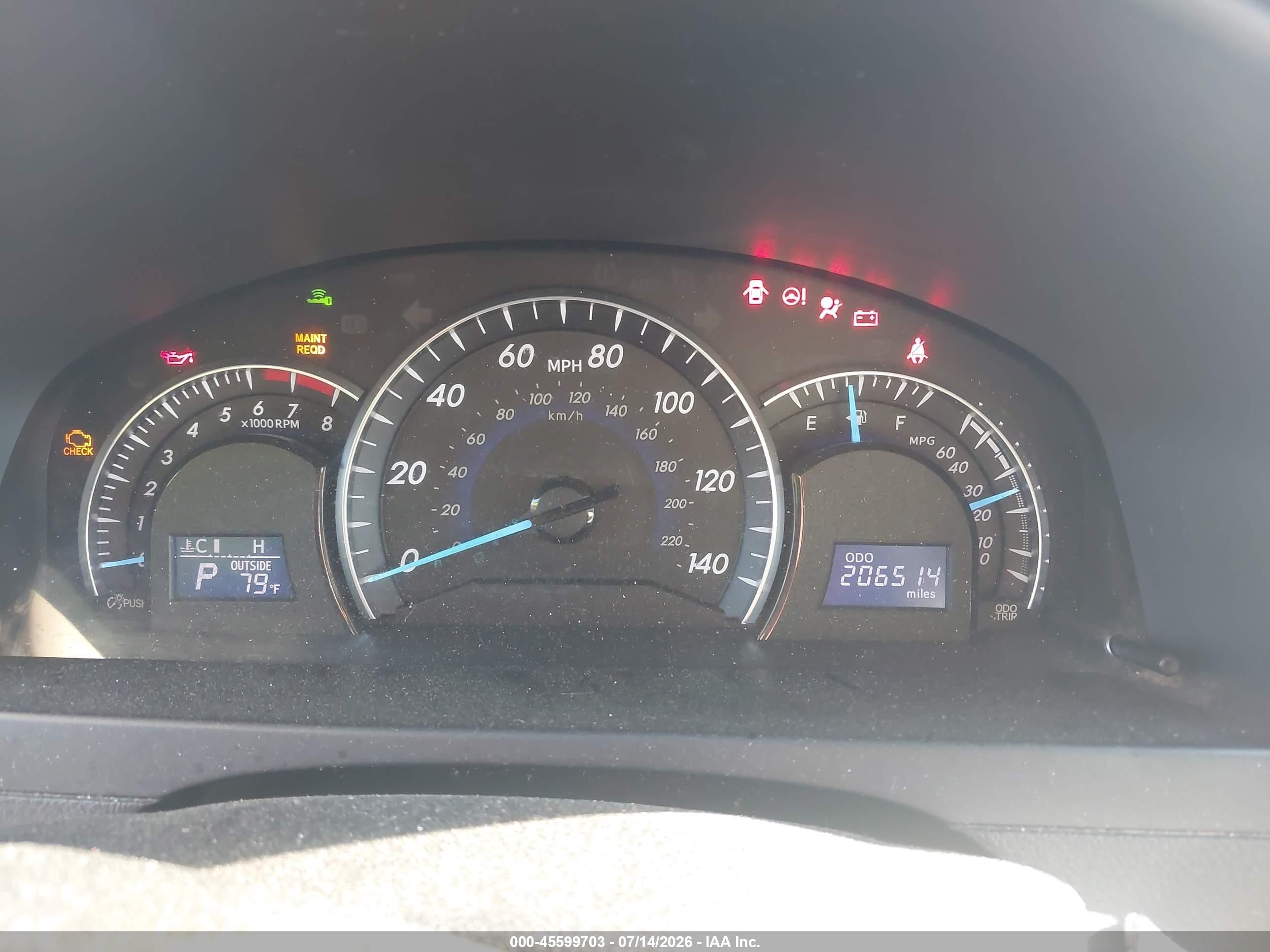 2012 Toyota Camry Xle V6 Red vin: 4T1BK1FKXCU508793