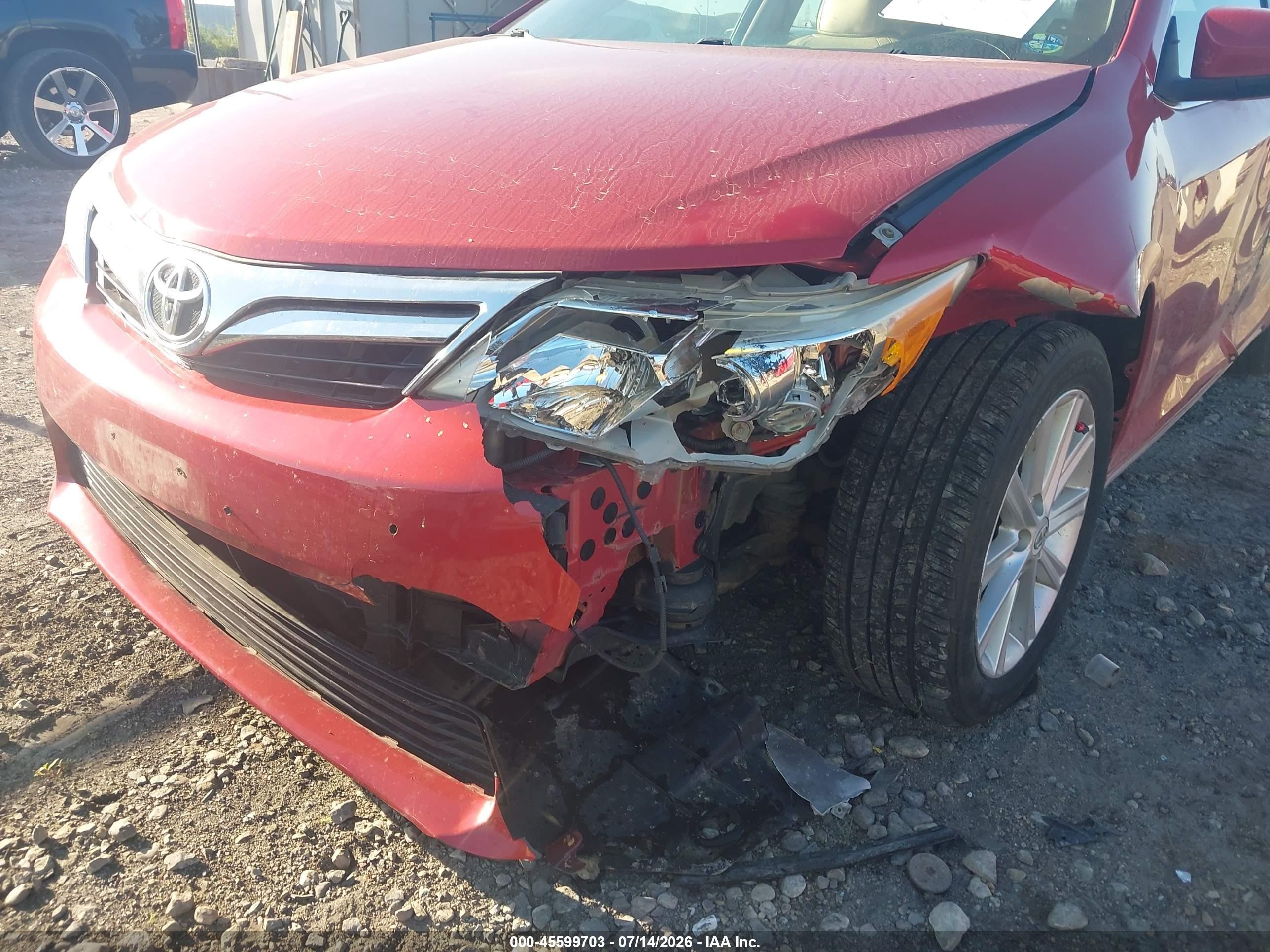 2012 Toyota Camry Xle V6 Red vin: 4T1BK1FKXCU508793
