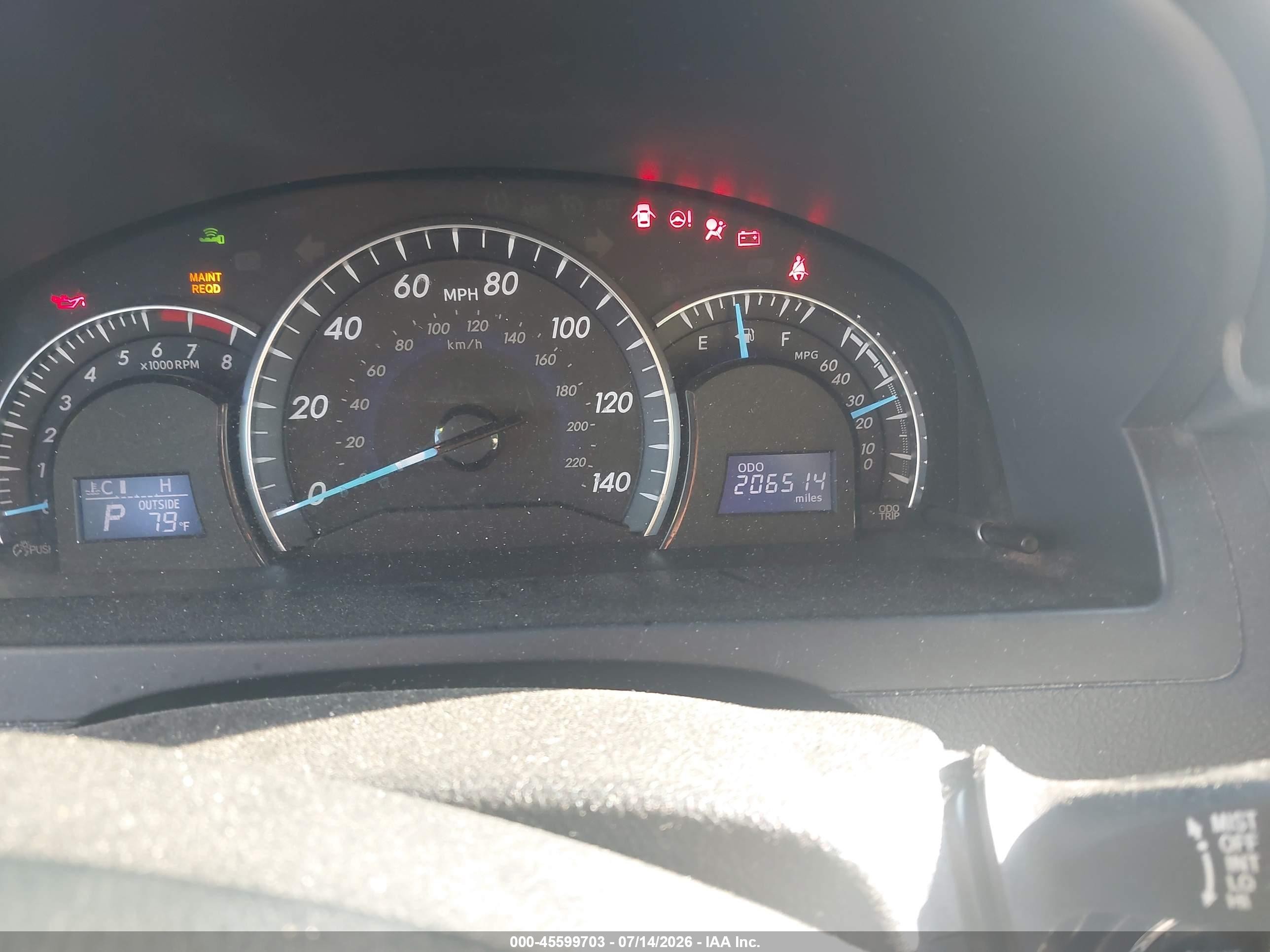 2012 Toyota Camry Xle V6 Red vin: 4T1BK1FKXCU508793