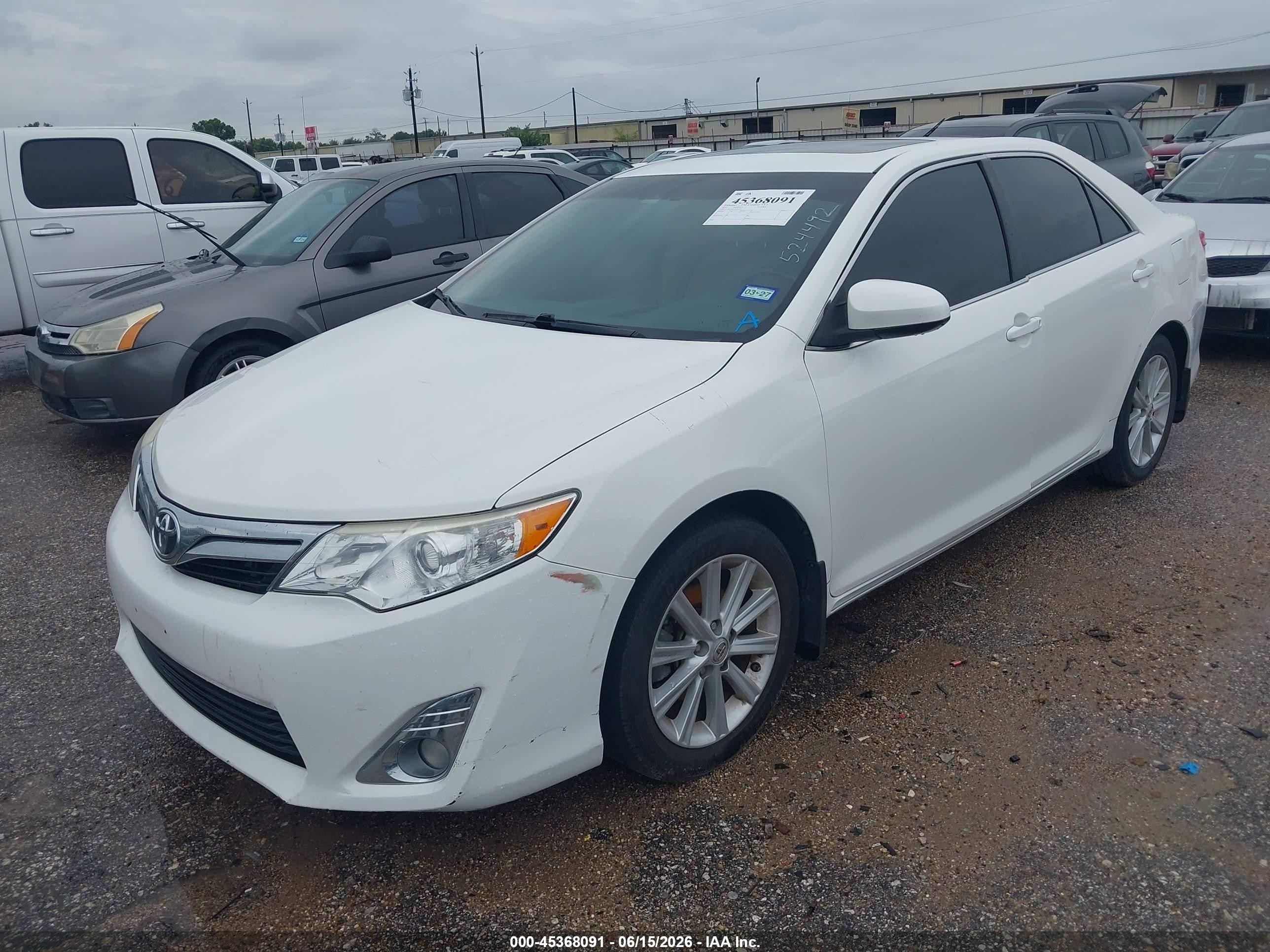 2012 Toyota Camry Xle V6 Белый vin: 4T1BK1FKXCU524492