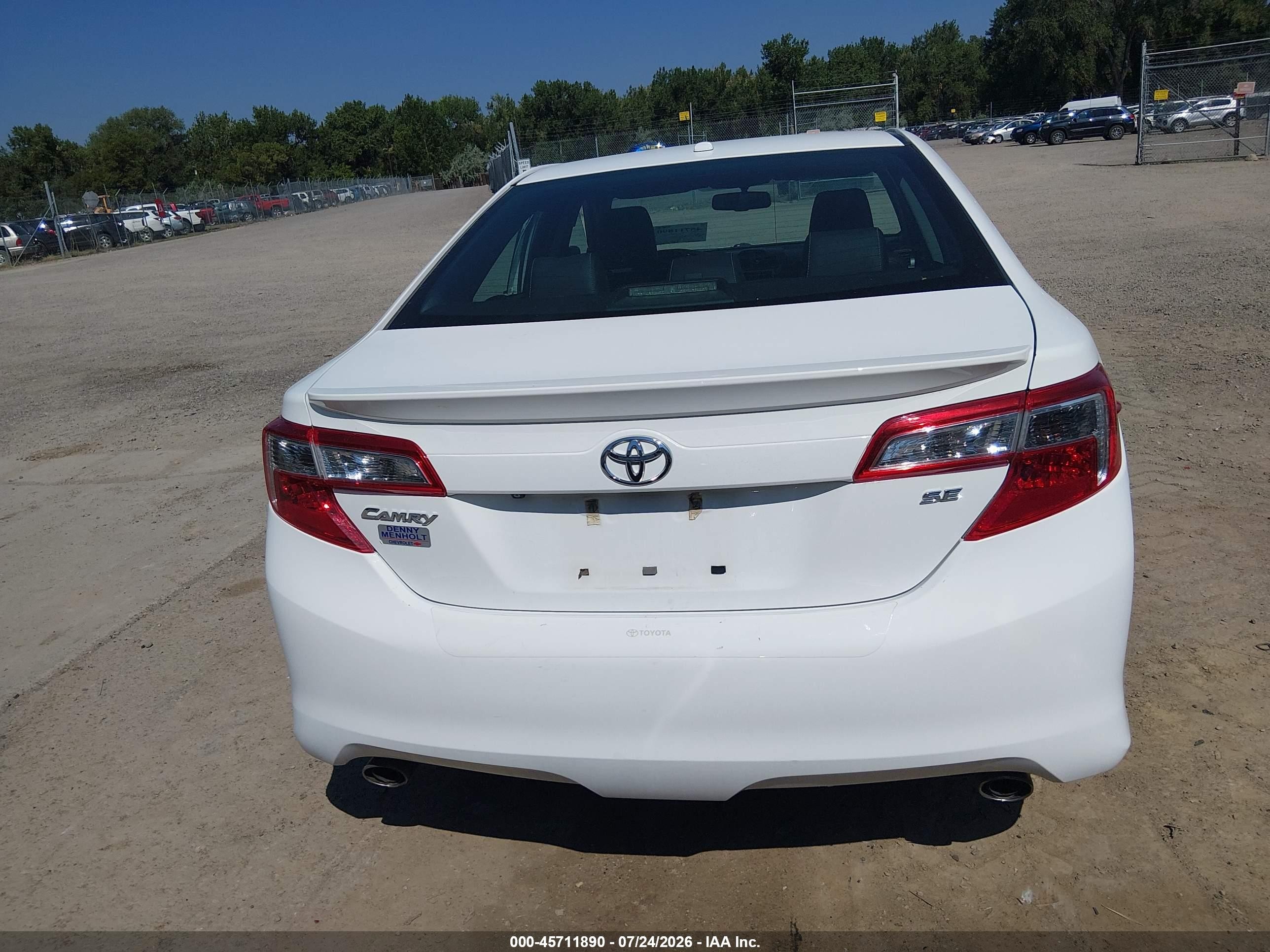 2013 Toyota Camry Se V6 Белый vin: 4T1BK1FKXDU532092