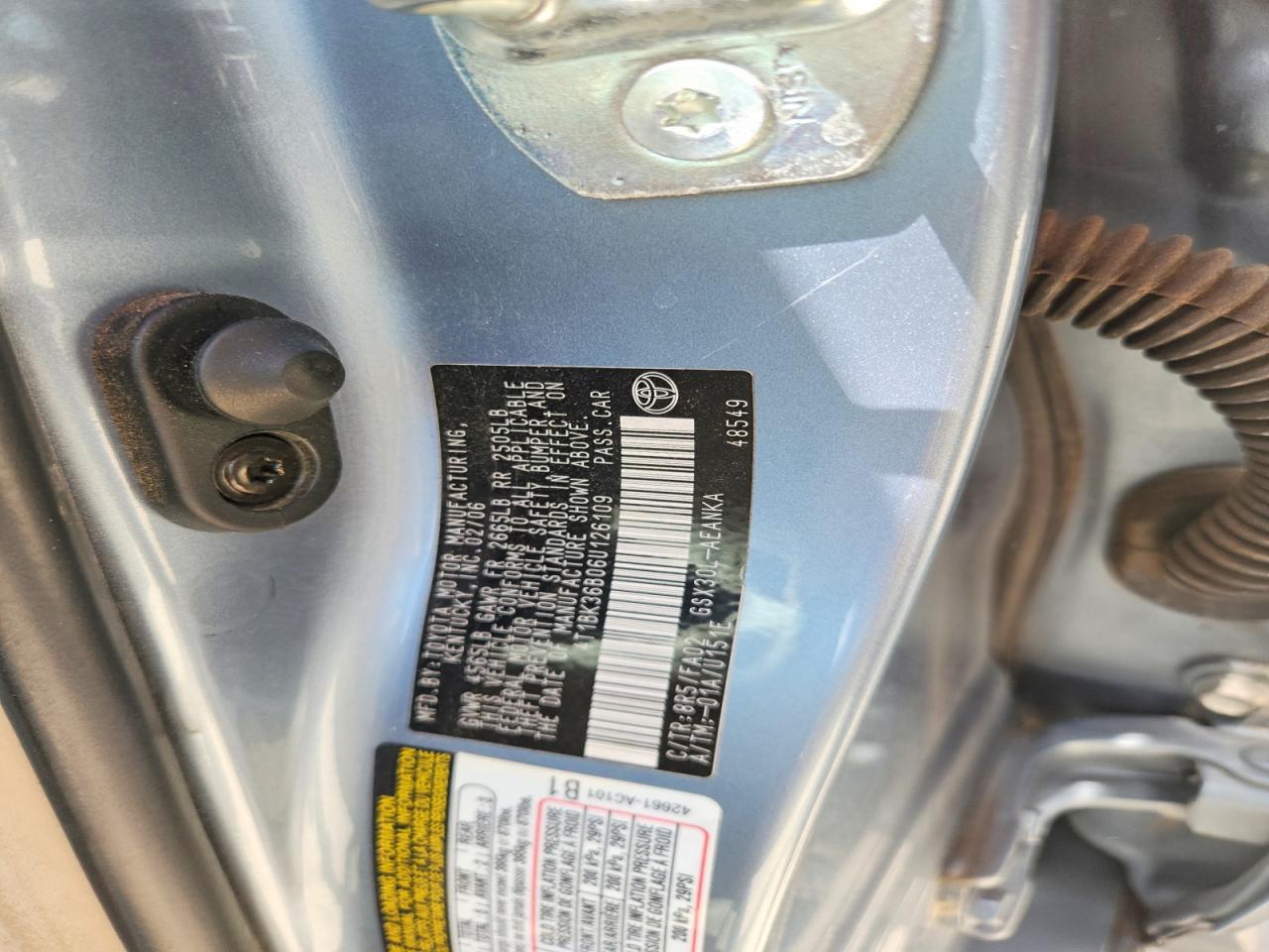 2006 Toyota Avalon Xl Blue vin: 4T1BK36B06U126109