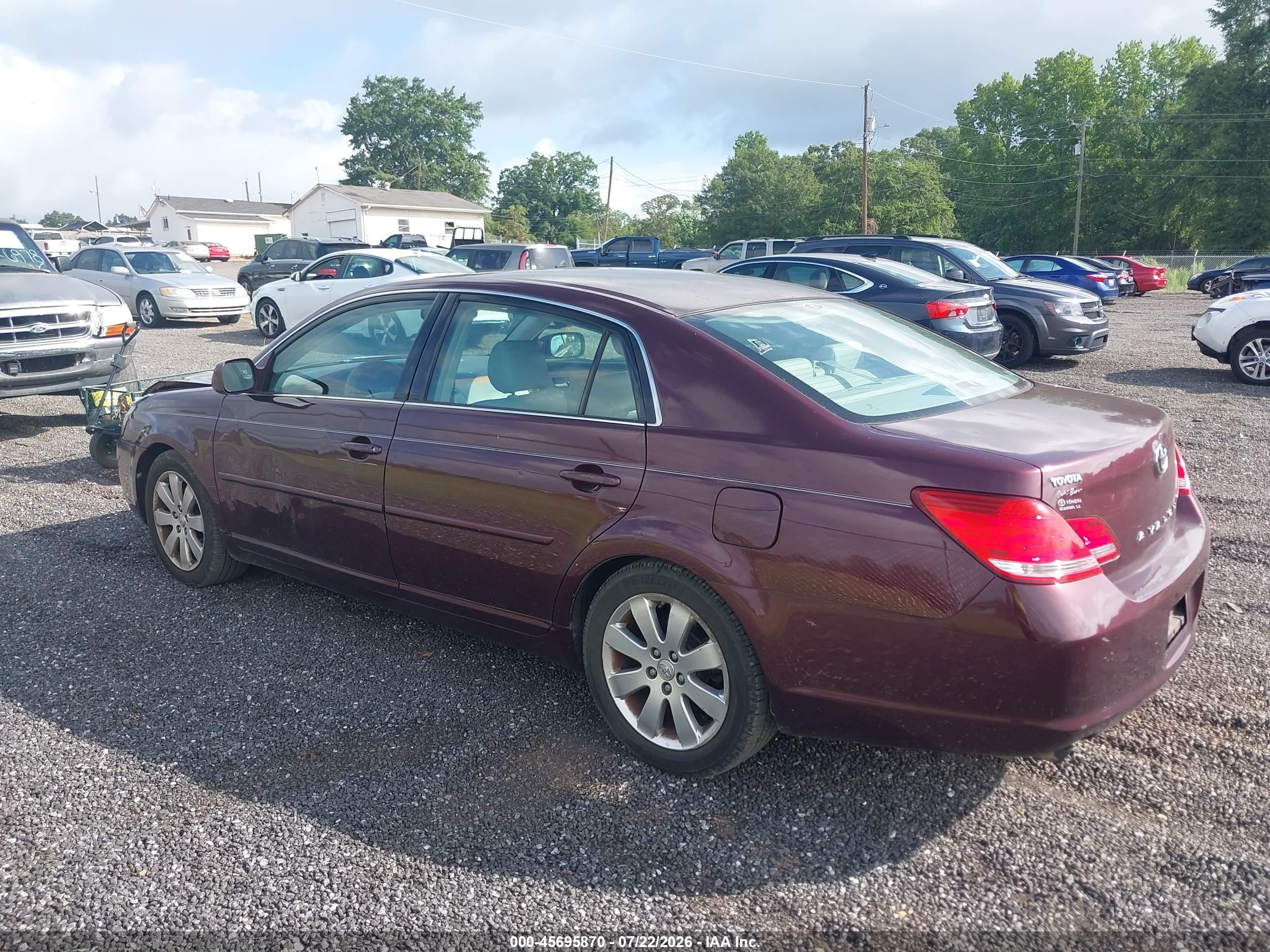 2007 Toyota Avalon Xls Burgundy vin: 4T1BK36B07U212554