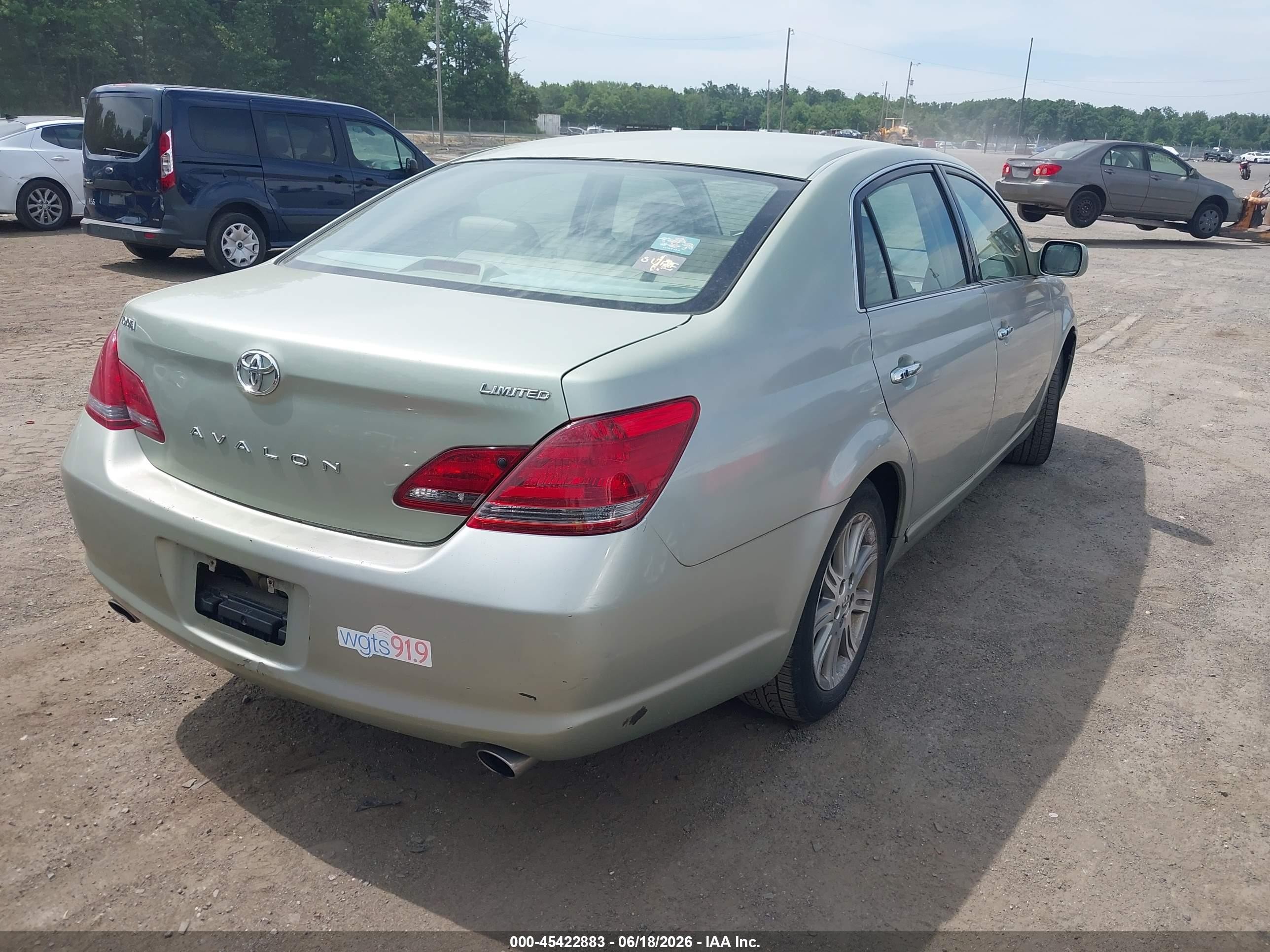 2008 Toyota Avalon Limited Green vin: 4T1BK36B08U278636
