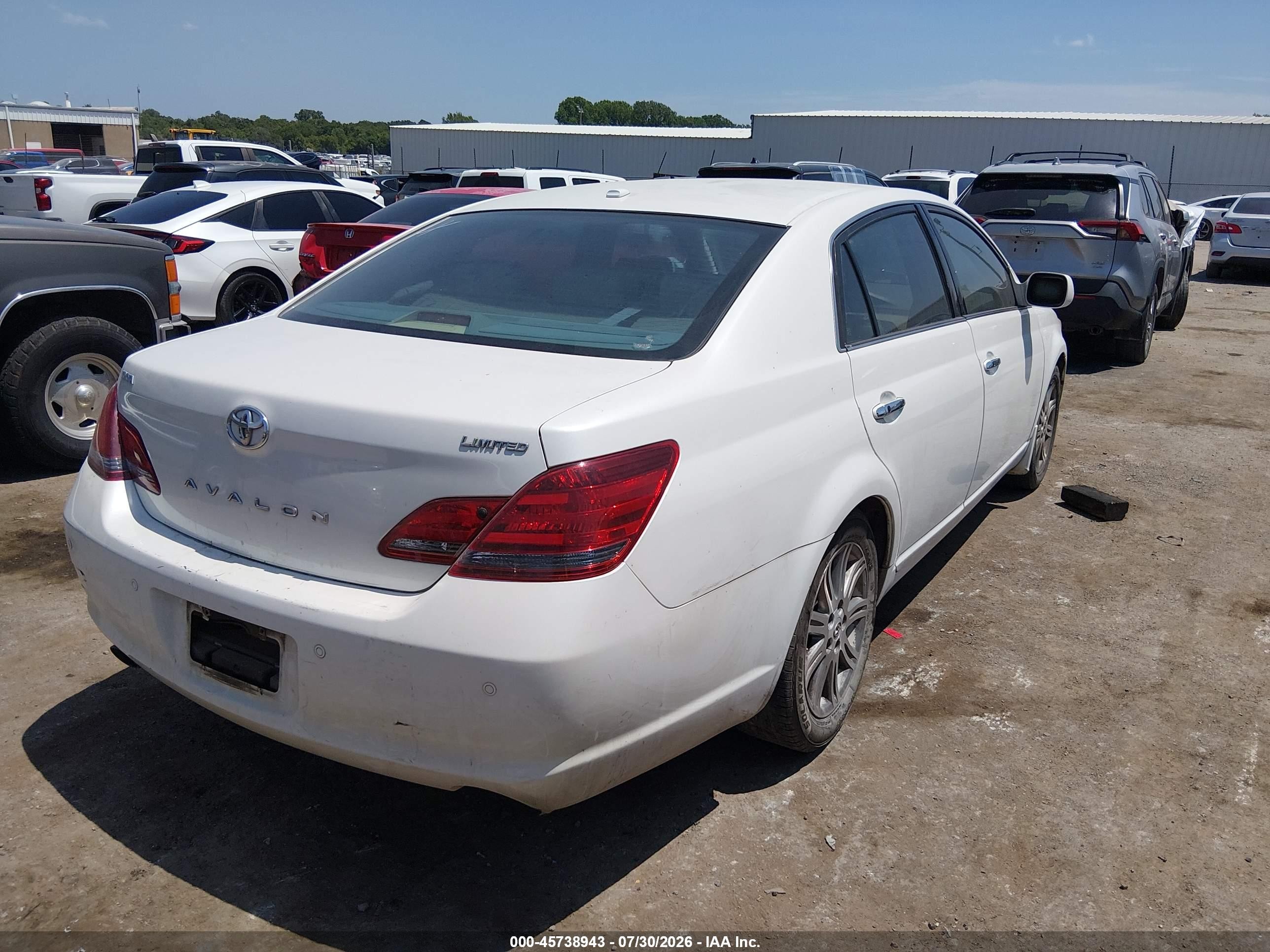 2009 Toyota Avalon Limited White vin: 4T1BK36B09U332017