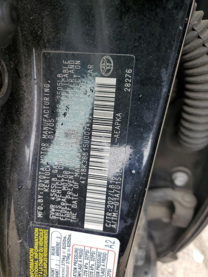 2005 Toyota Avalon Xl Черный vin: 4T1BK36B15U003482