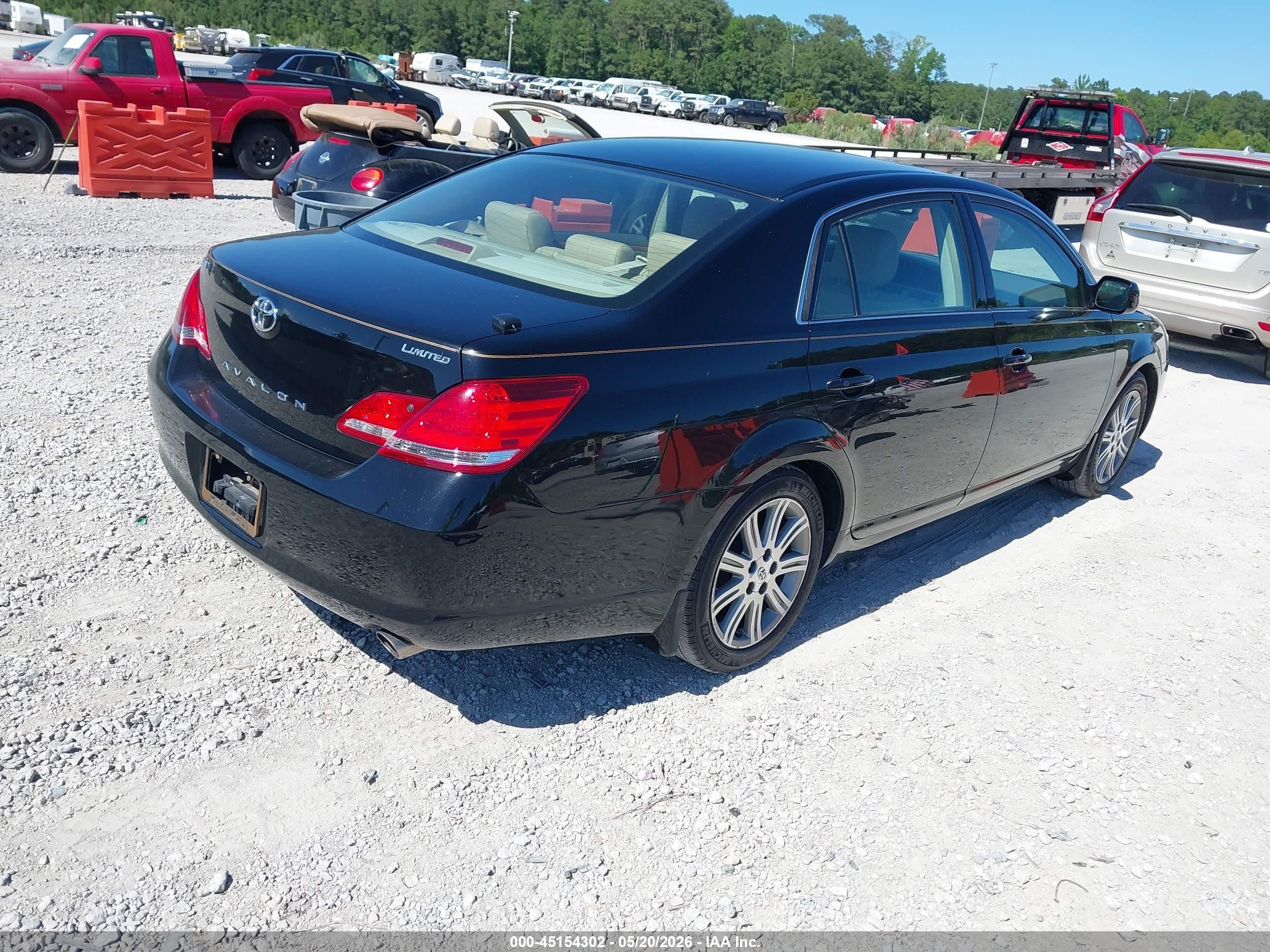 2005 Toyota Avalon Limited Black vin: 4T1BK36B15U055324