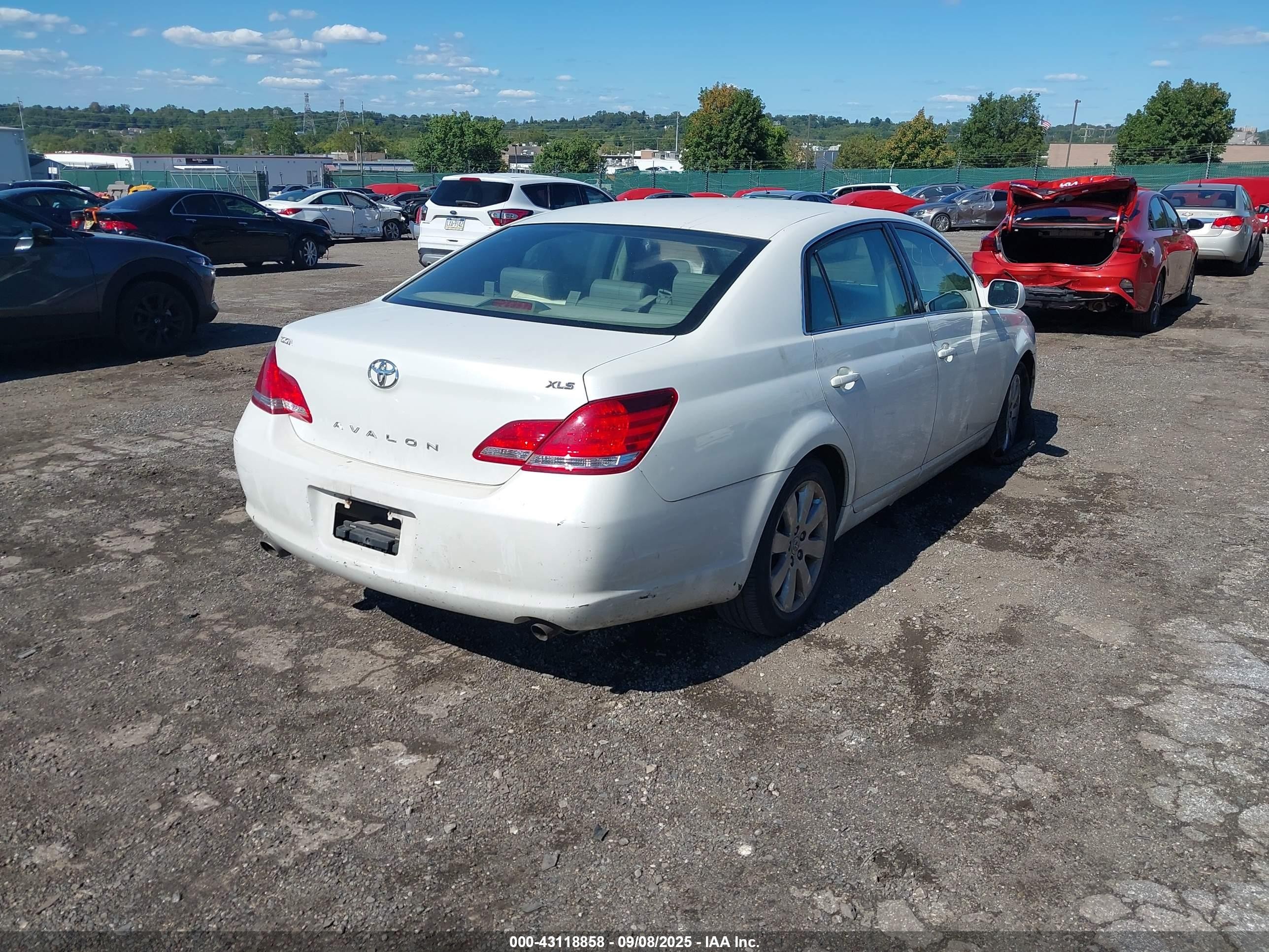2005 Toyota Avalon Xls White vin: 4T1BK36B15U059714