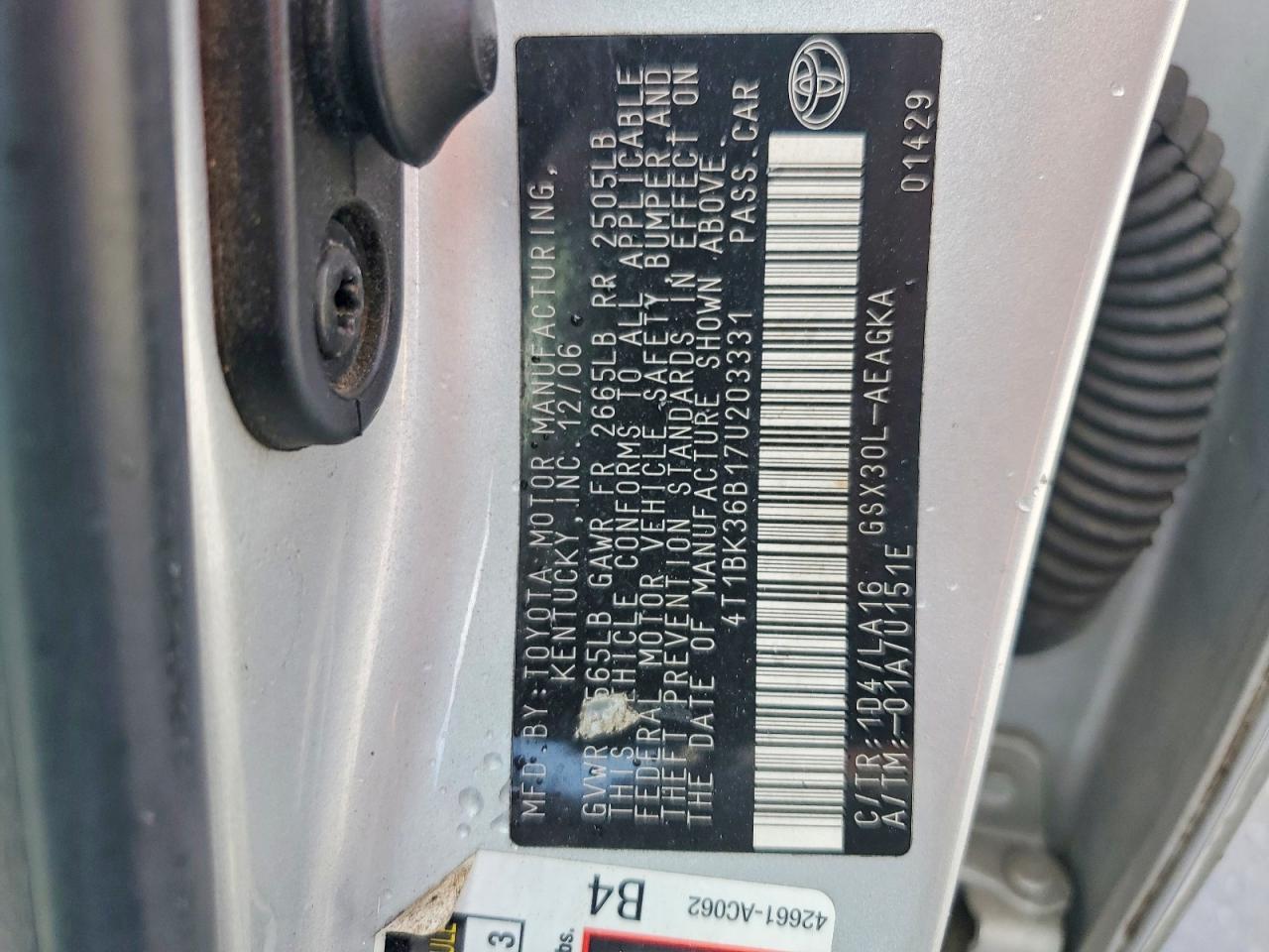 2007 Toyota Avalon Xls Silver vin: 4T1BK36B17U203331