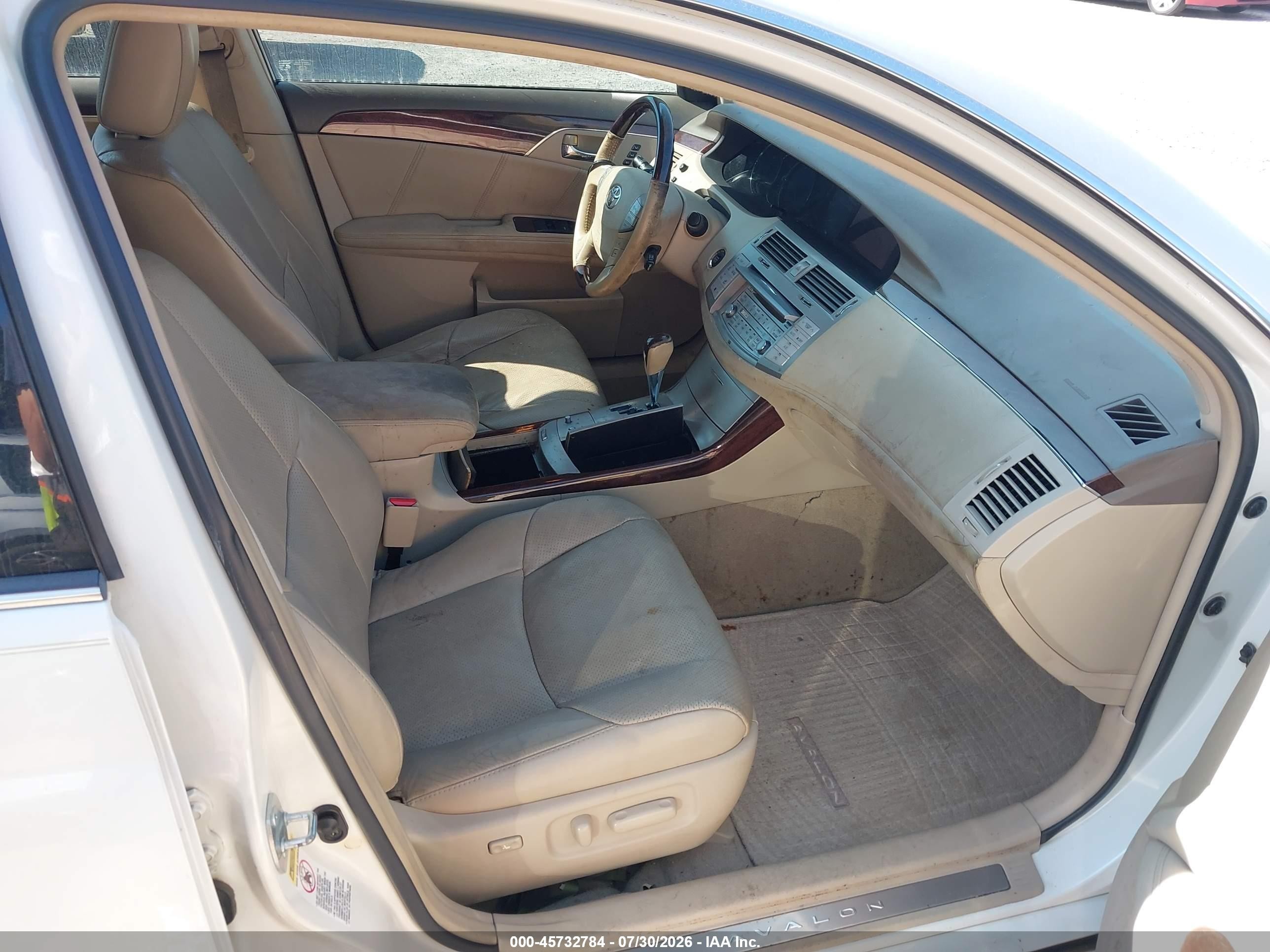 2009 Toyota Avalon Limited White vin: 4T1BK36B19U329255