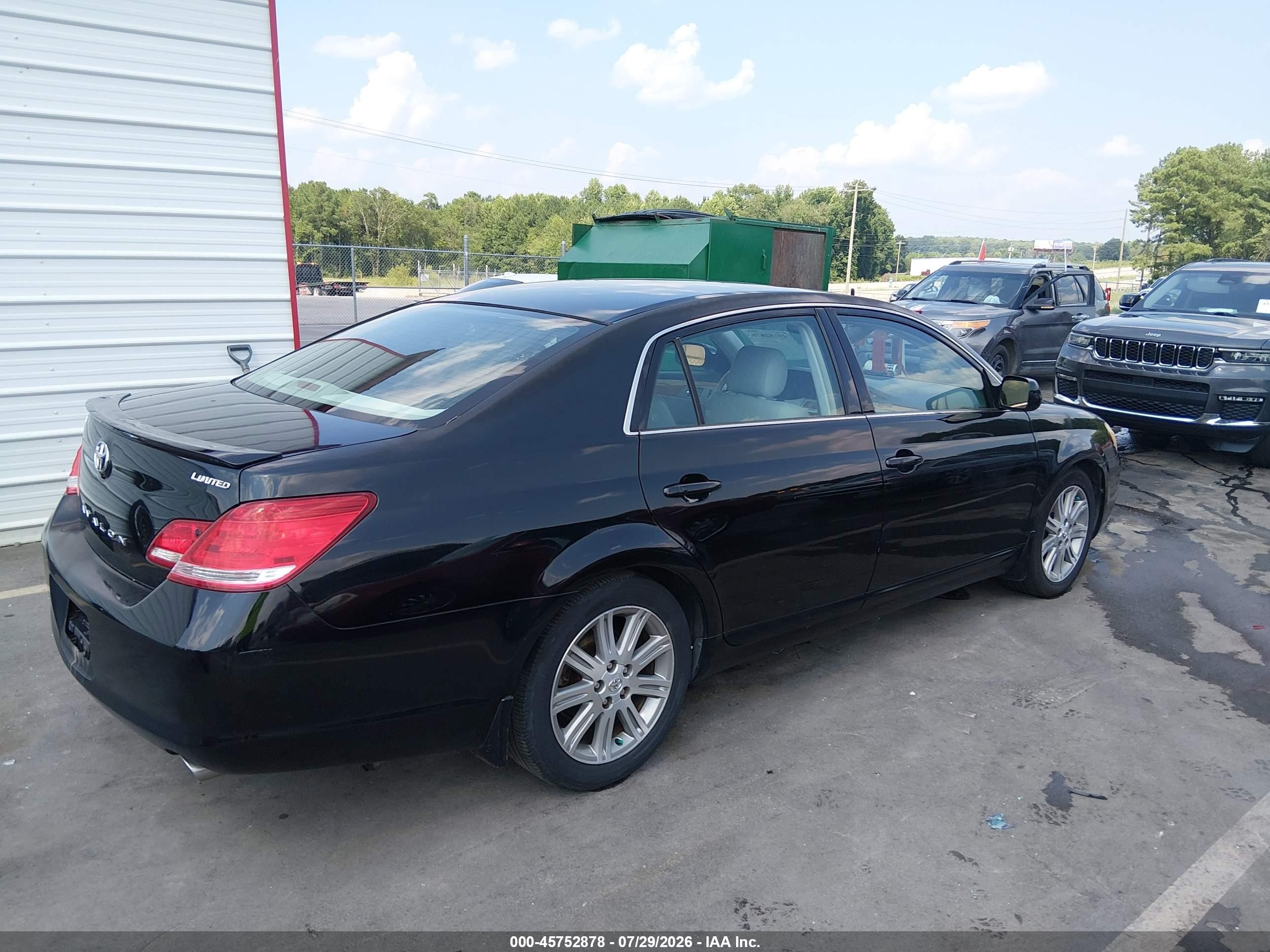 2005 Toyota Avalon Limited Black vin: 4T1BK36B25U043795