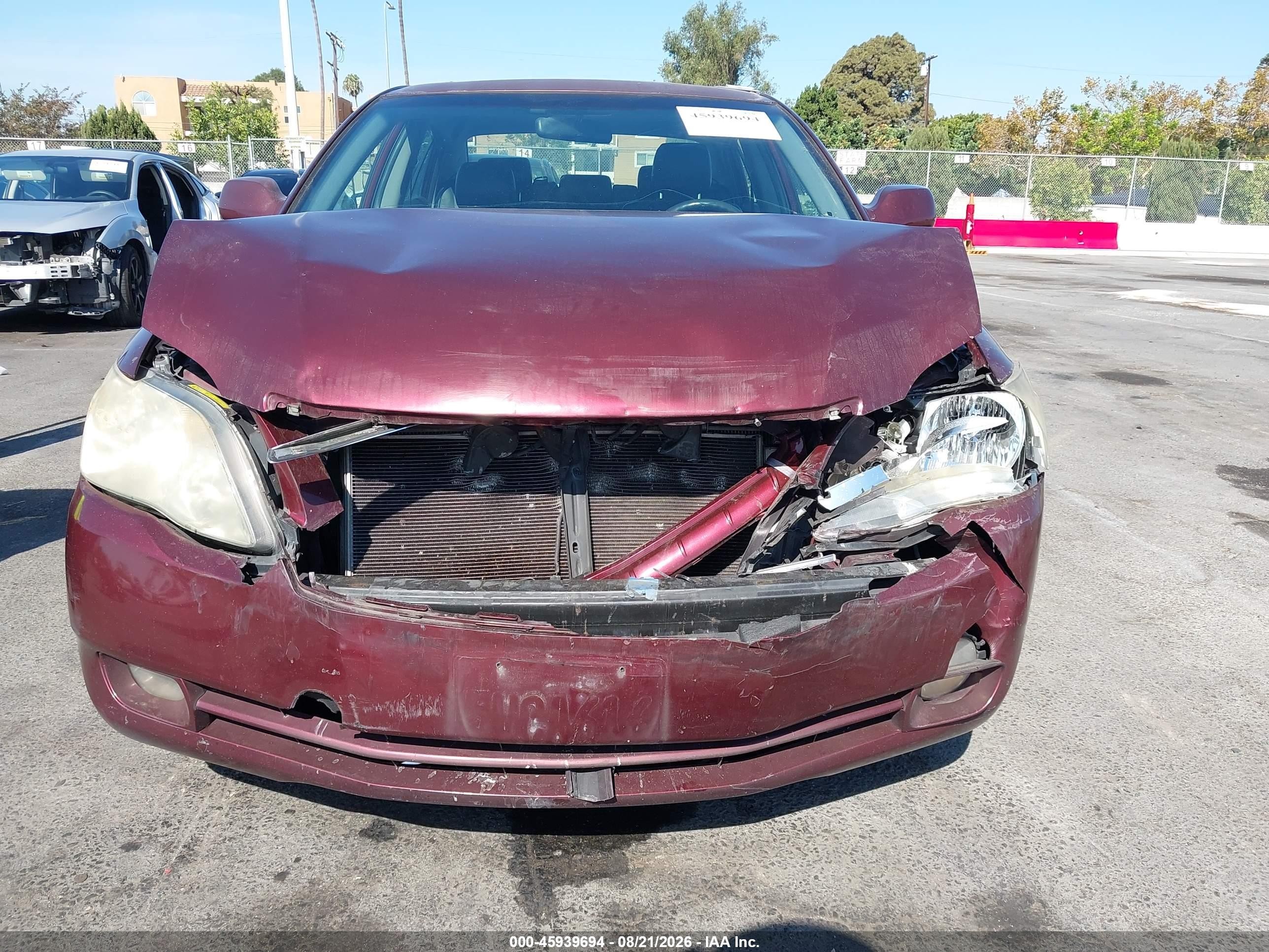 2006 Toyota Avalon Touring Burgundy vin: 4T1BK36B26U124314