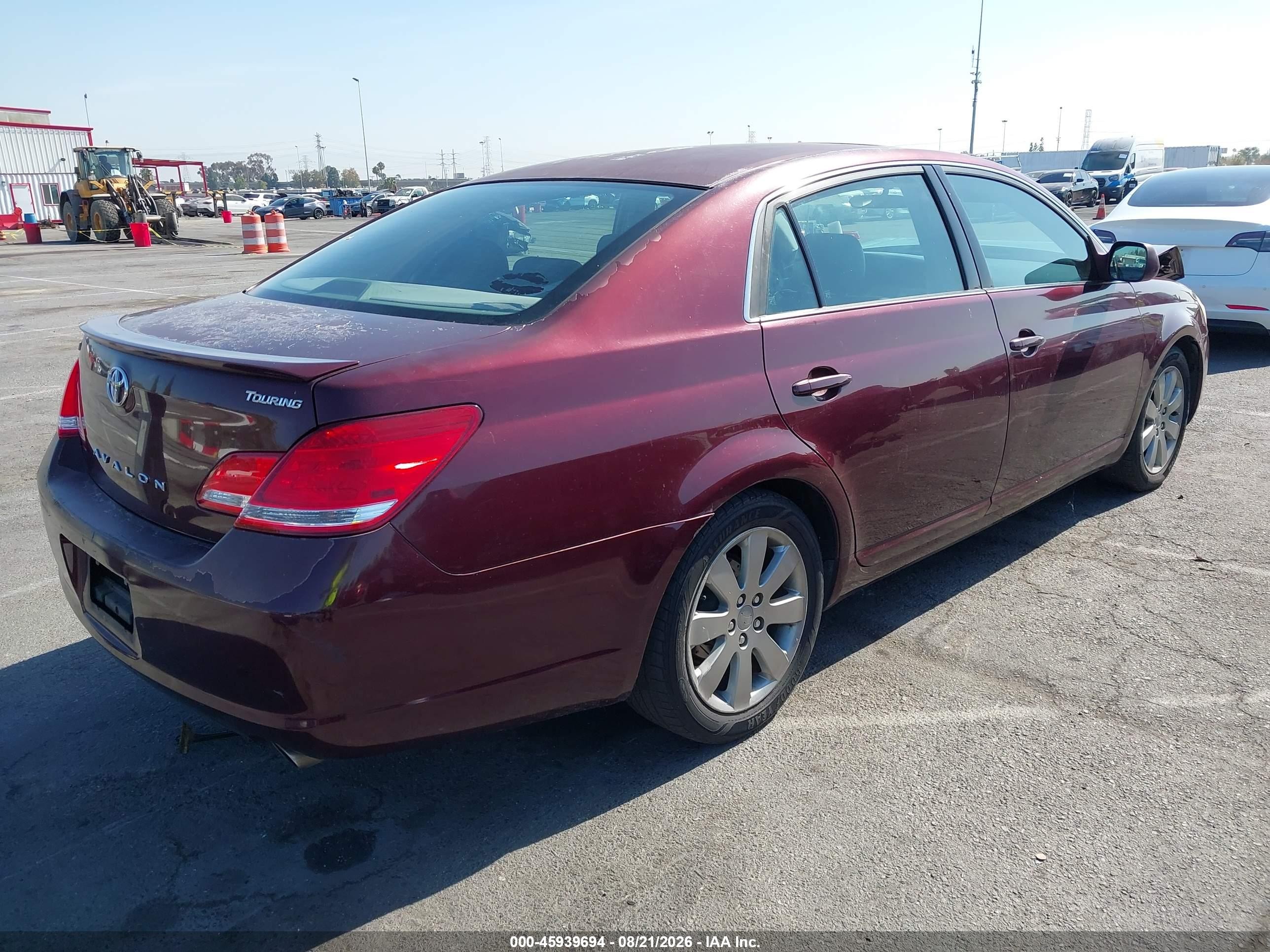 2006 Toyota Avalon Touring Burgundy vin: 4T1BK36B26U124314