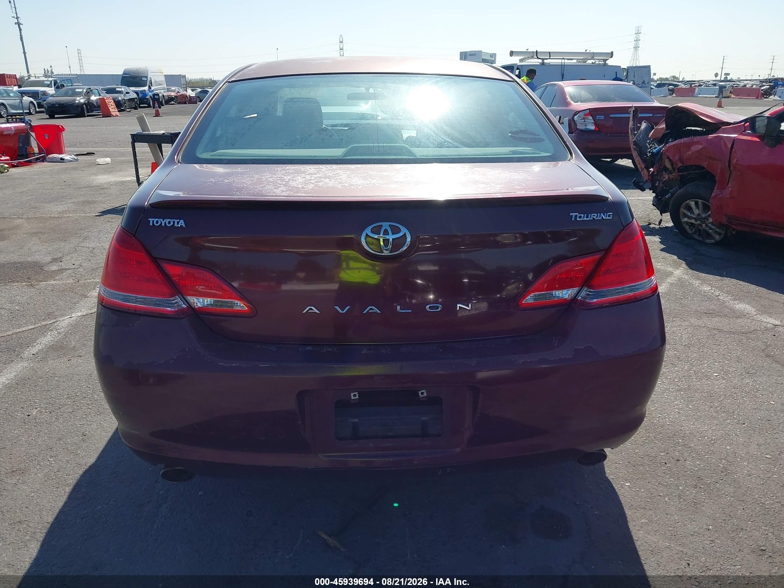 2006 Toyota Avalon Touring Burgundy vin: 4T1BK36B26U124314