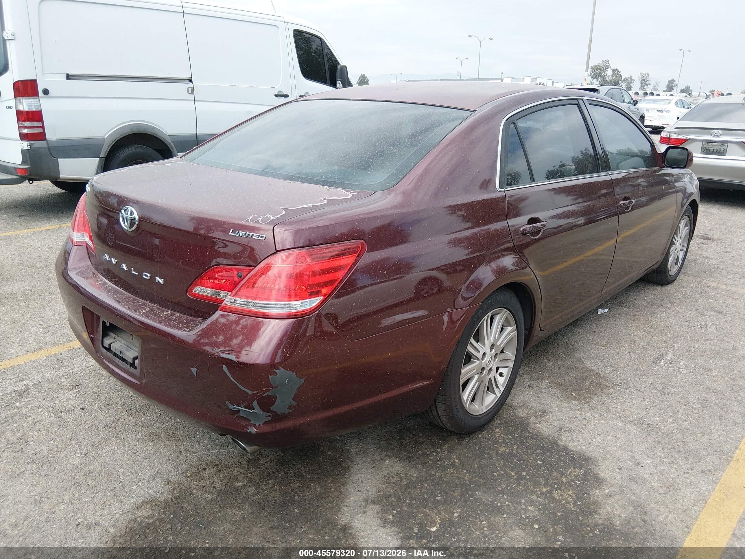 2006 Toyota Avalon Limited Burgundy vin: 4T1BK36B26U167373