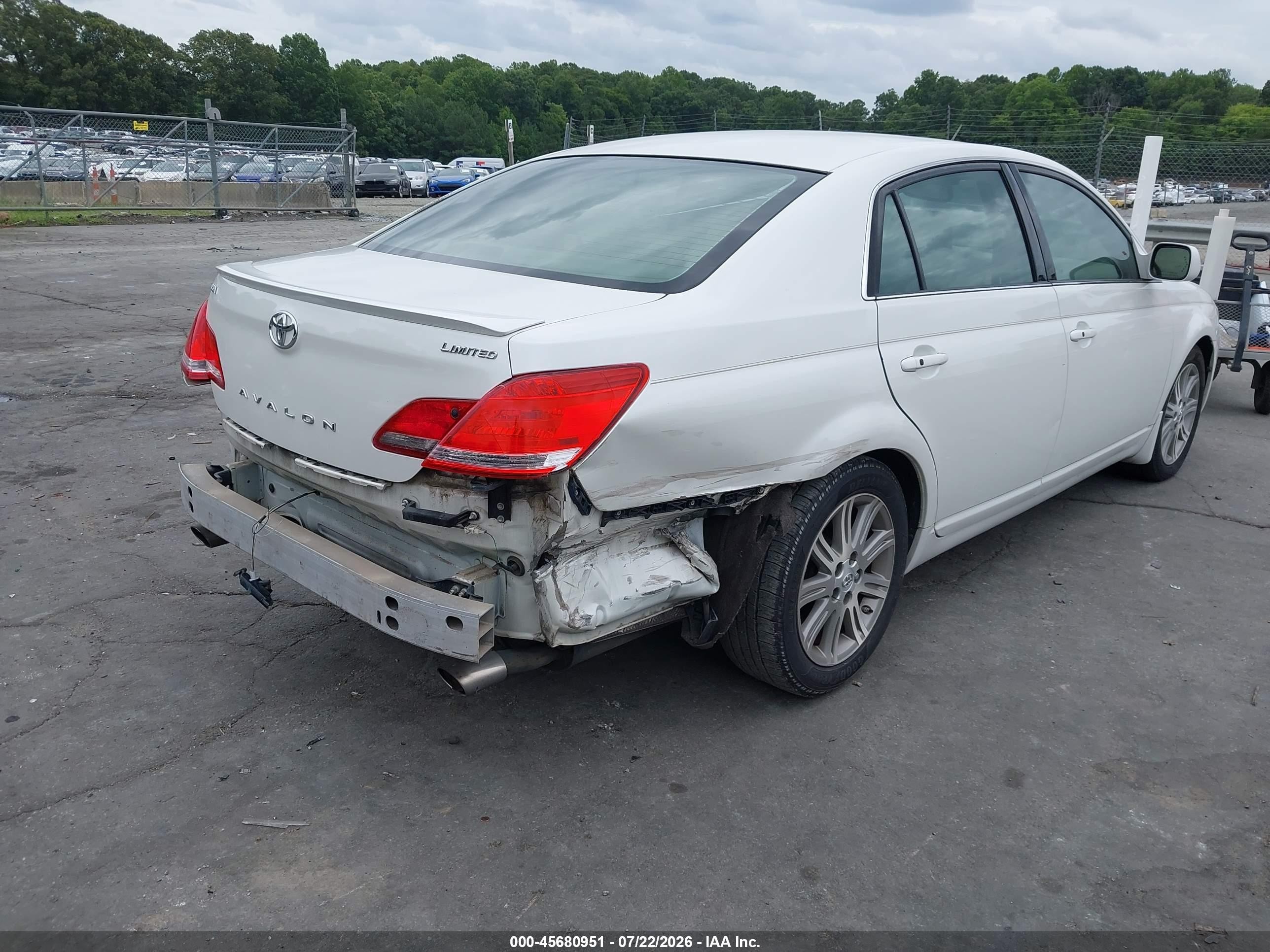 2007 Toyota Avalon Limited White vin: 4T1BK36B27U171697