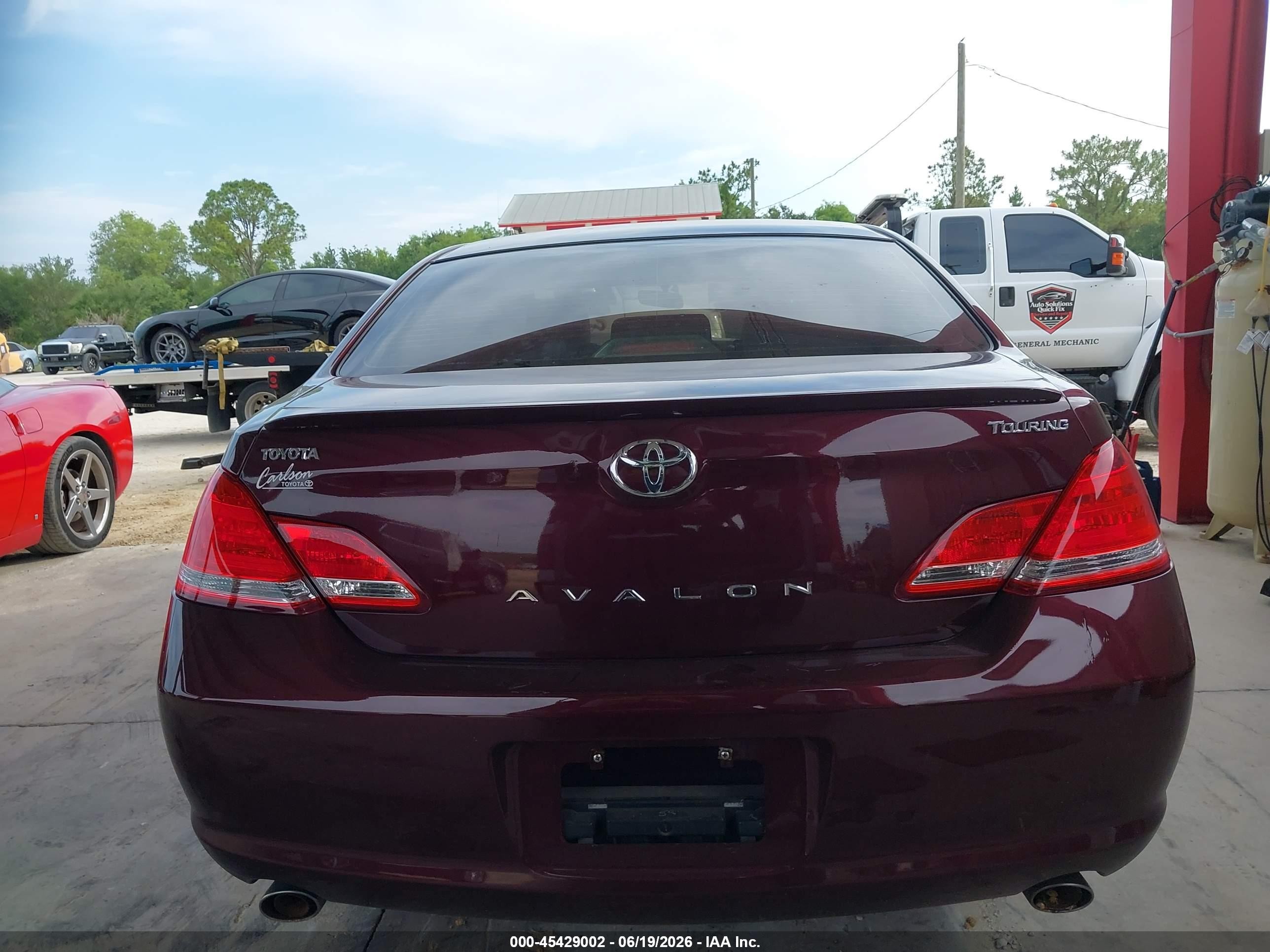2007 Toyota Avalon Touring Maroon vin: 4T1BK36B27U214113