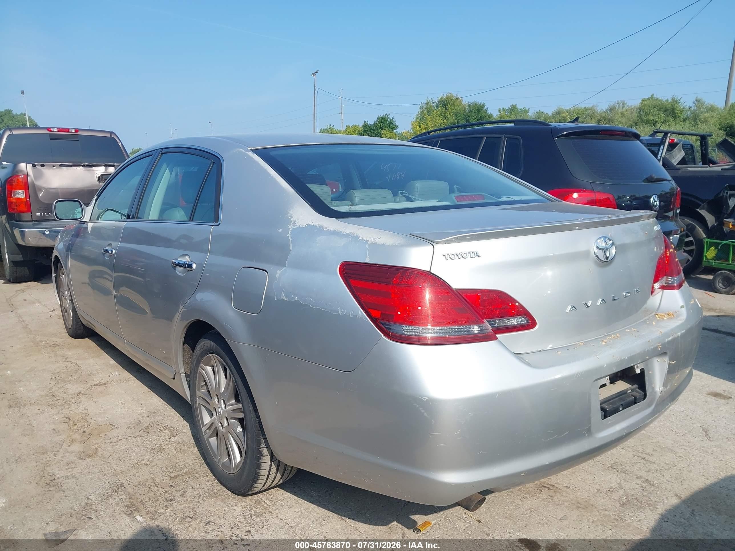 2008 Toyota Avalon Limited Серебряный vin: 4T1BK36B28U260848