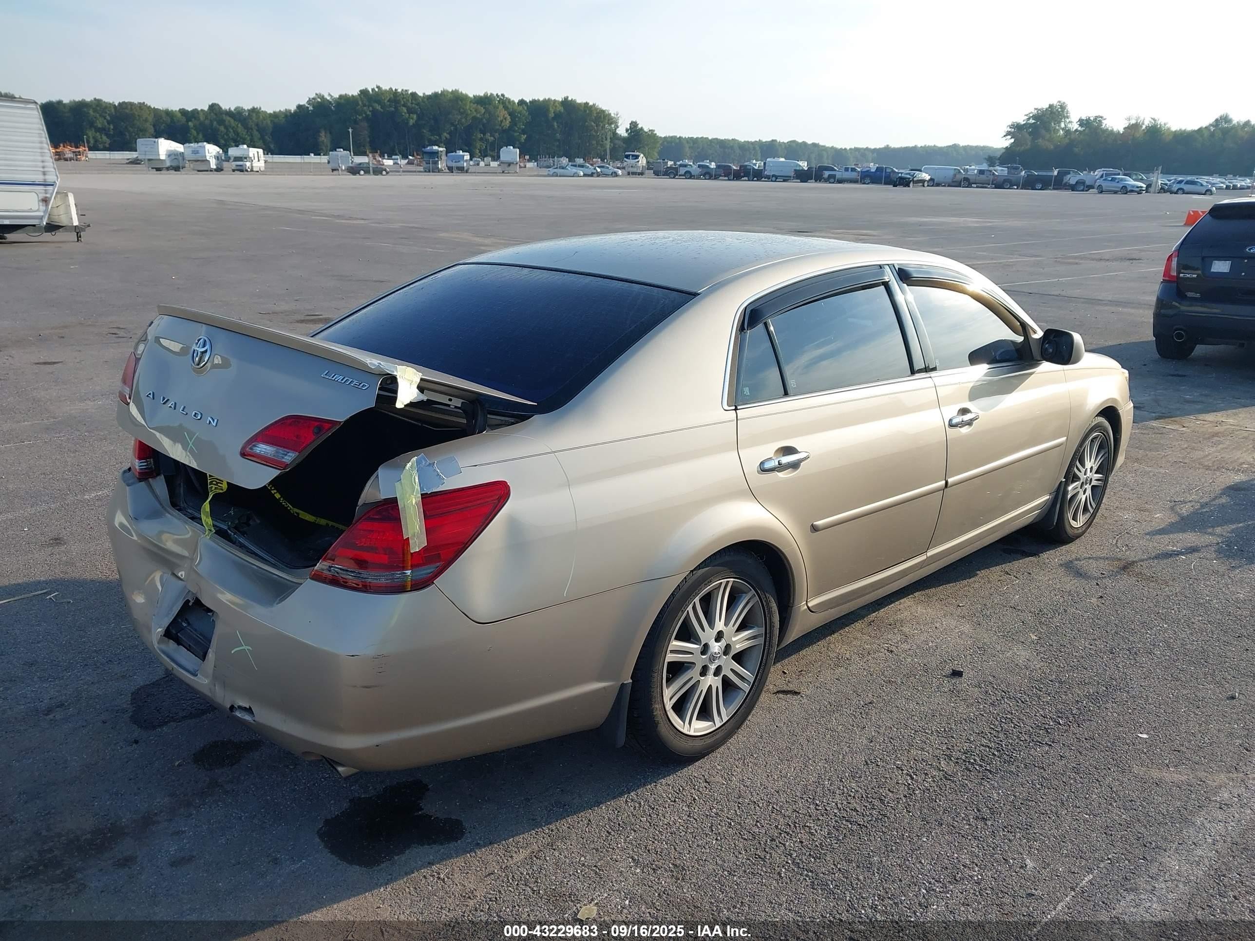 2008 Toyota Avalon Limited Золотой vin: 4T1BK36B28U305478