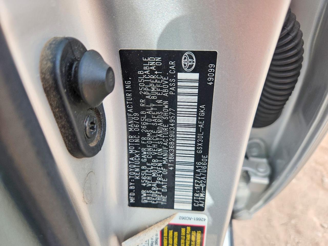 2009 Toyota Avalon Xls Silver vin: 4T1BK36B29U349577