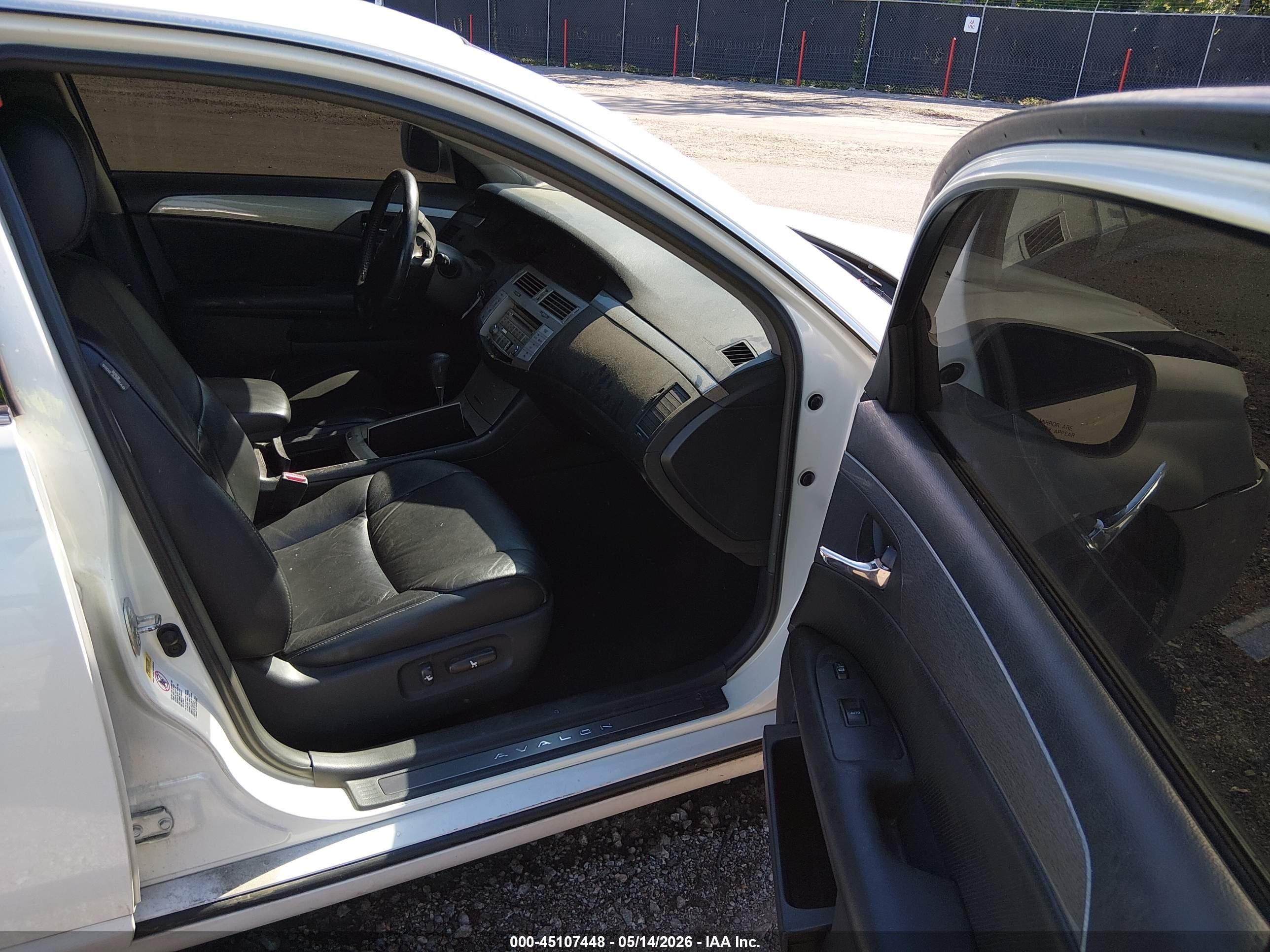 2005 Toyota Avalon Touring White vin: 4T1BK36B35U031574