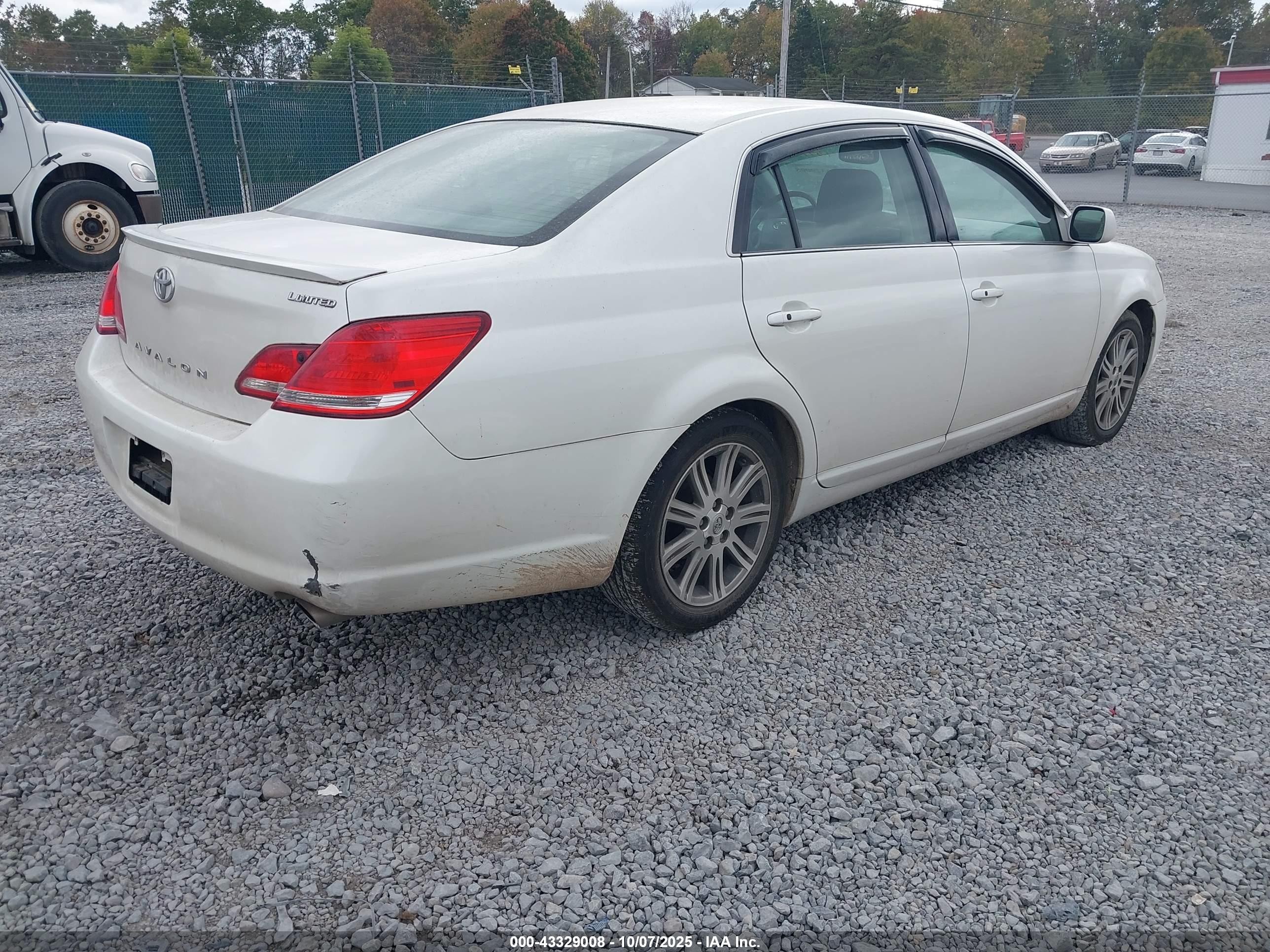 2006 Toyota Avalon Limited White vin: 4T1BK36B36U068545