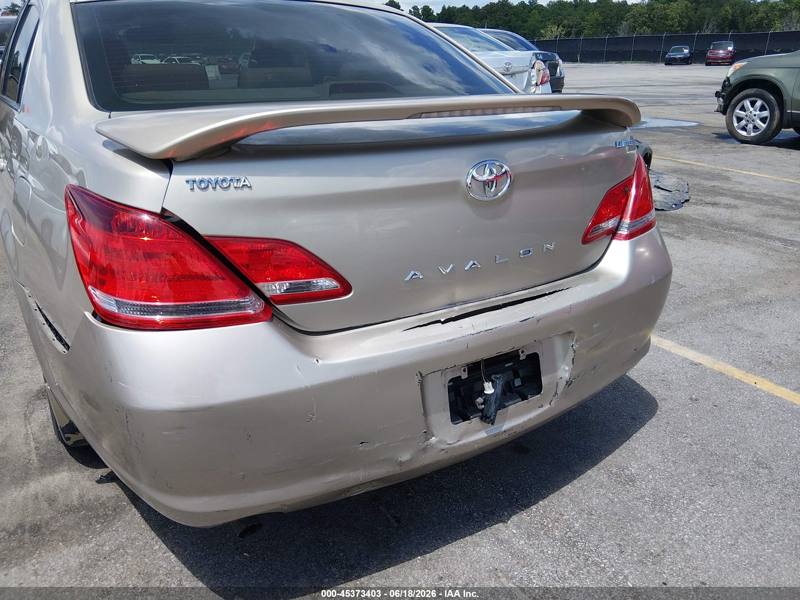 2006 Toyota Avalon Limited Beige vin: 4T1BK36B36U069212