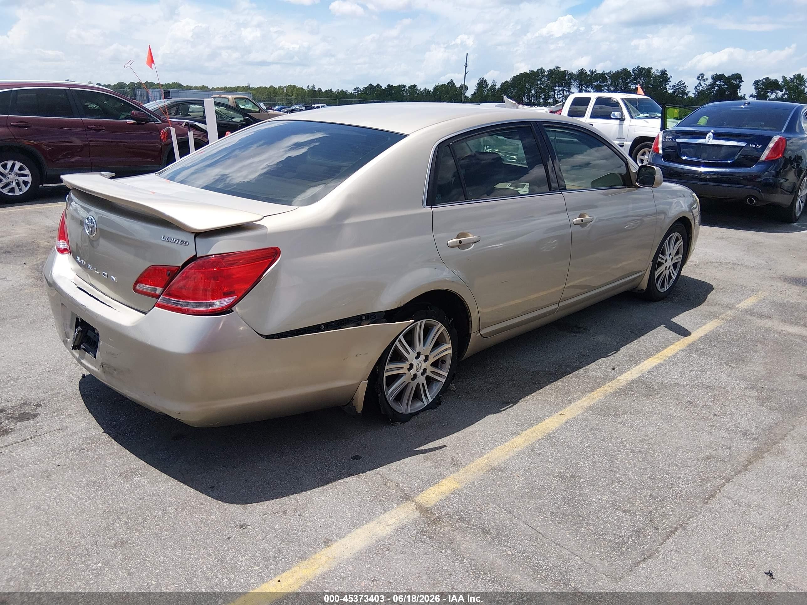 2006 Toyota Avalon Limited Beige vin: 4T1BK36B36U069212