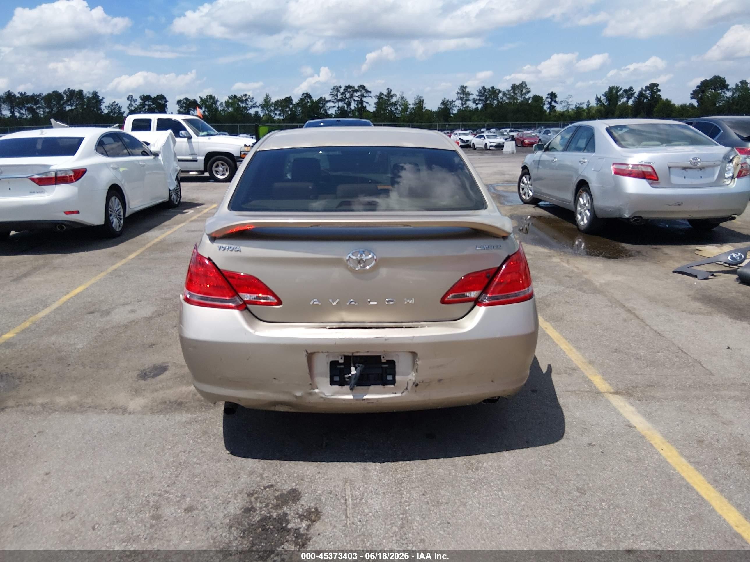 2006 Toyota Avalon Limited Beige vin: 4T1BK36B36U069212