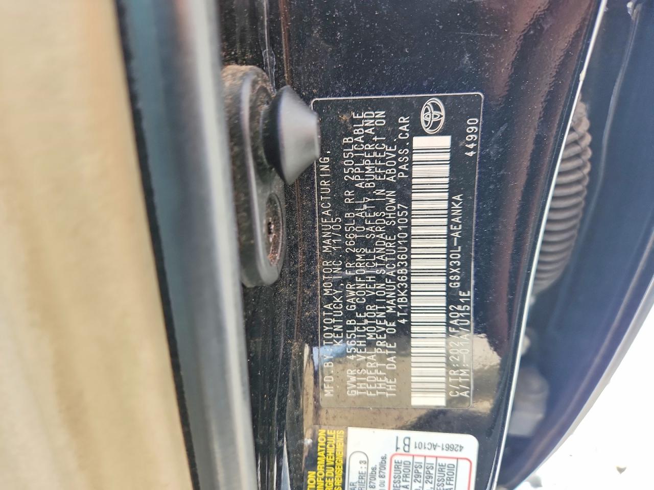 2006 Toyota Avalon Xl Черный vin: 4T1BK36B36U101057