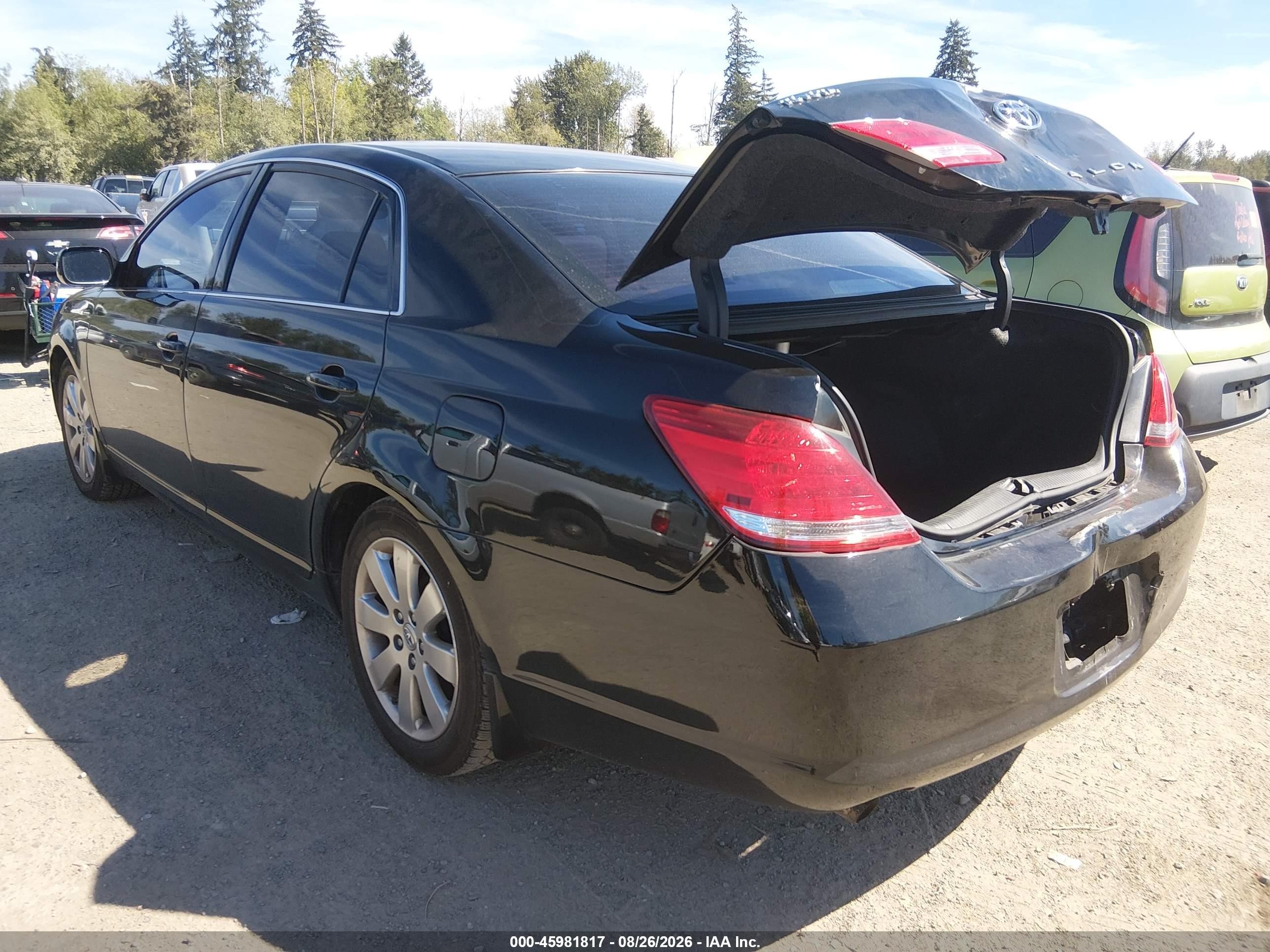 2007 Toyota Avalon Xls Black vin: 4T1BK36B37U231485