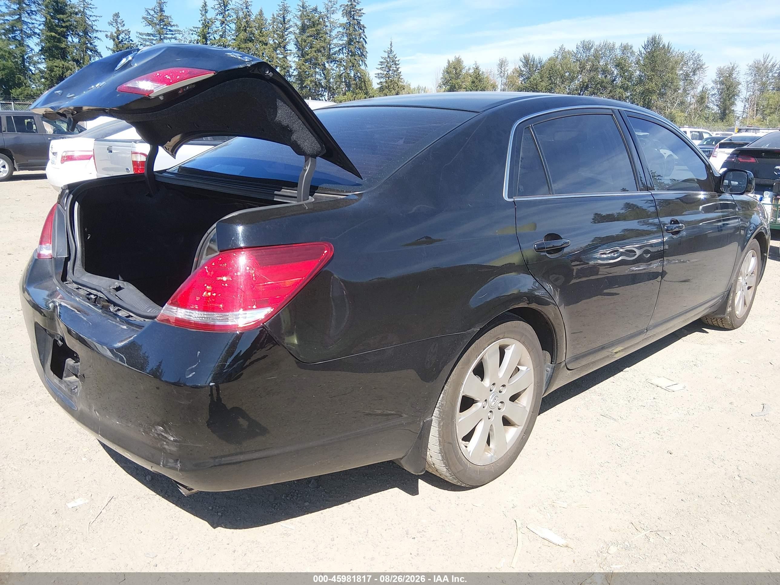 2007 Toyota Avalon Xls Black vin: 4T1BK36B37U231485