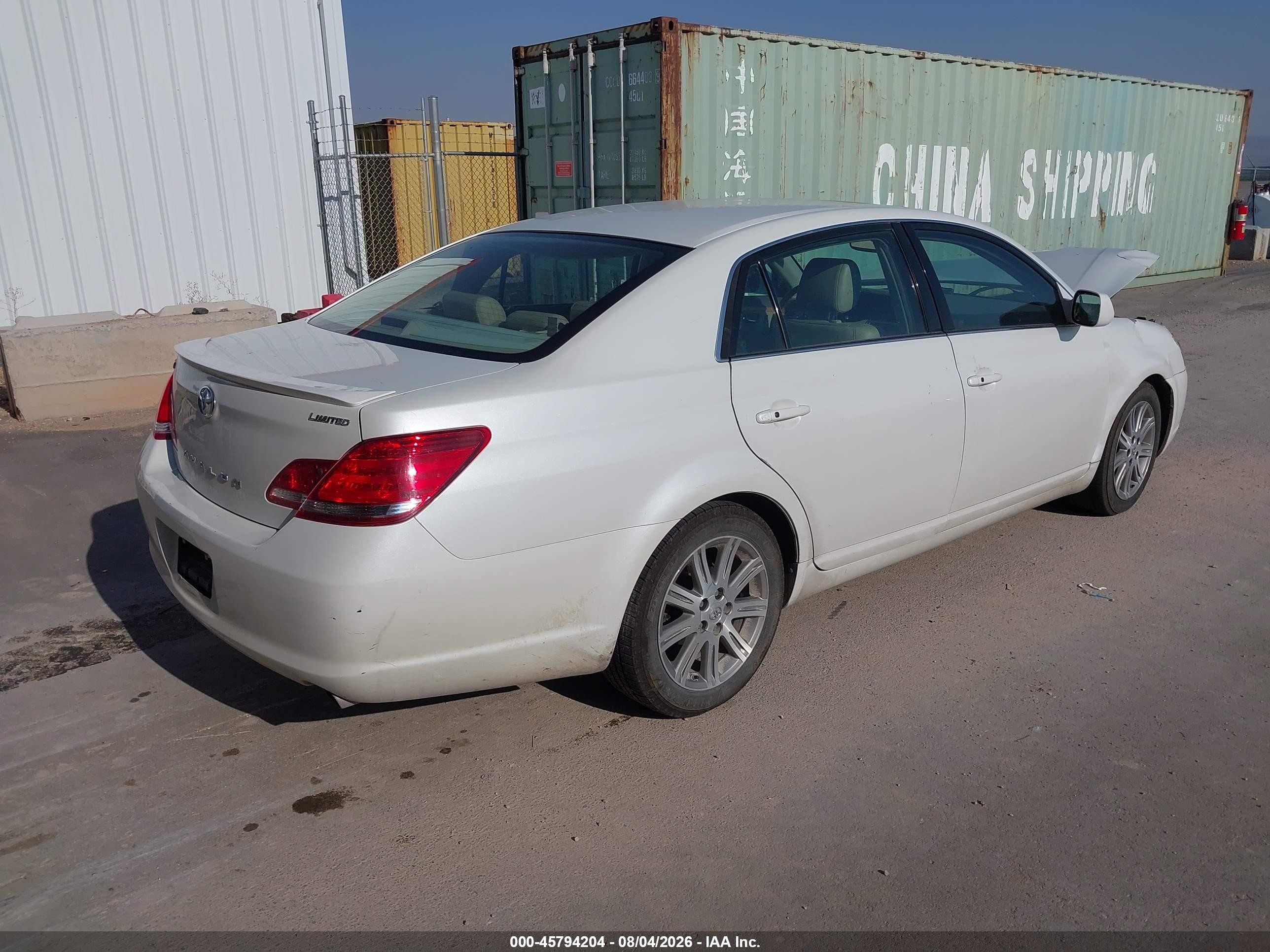 2007 Toyota Avalon Limited White vin: 4T1BK36B37U252210