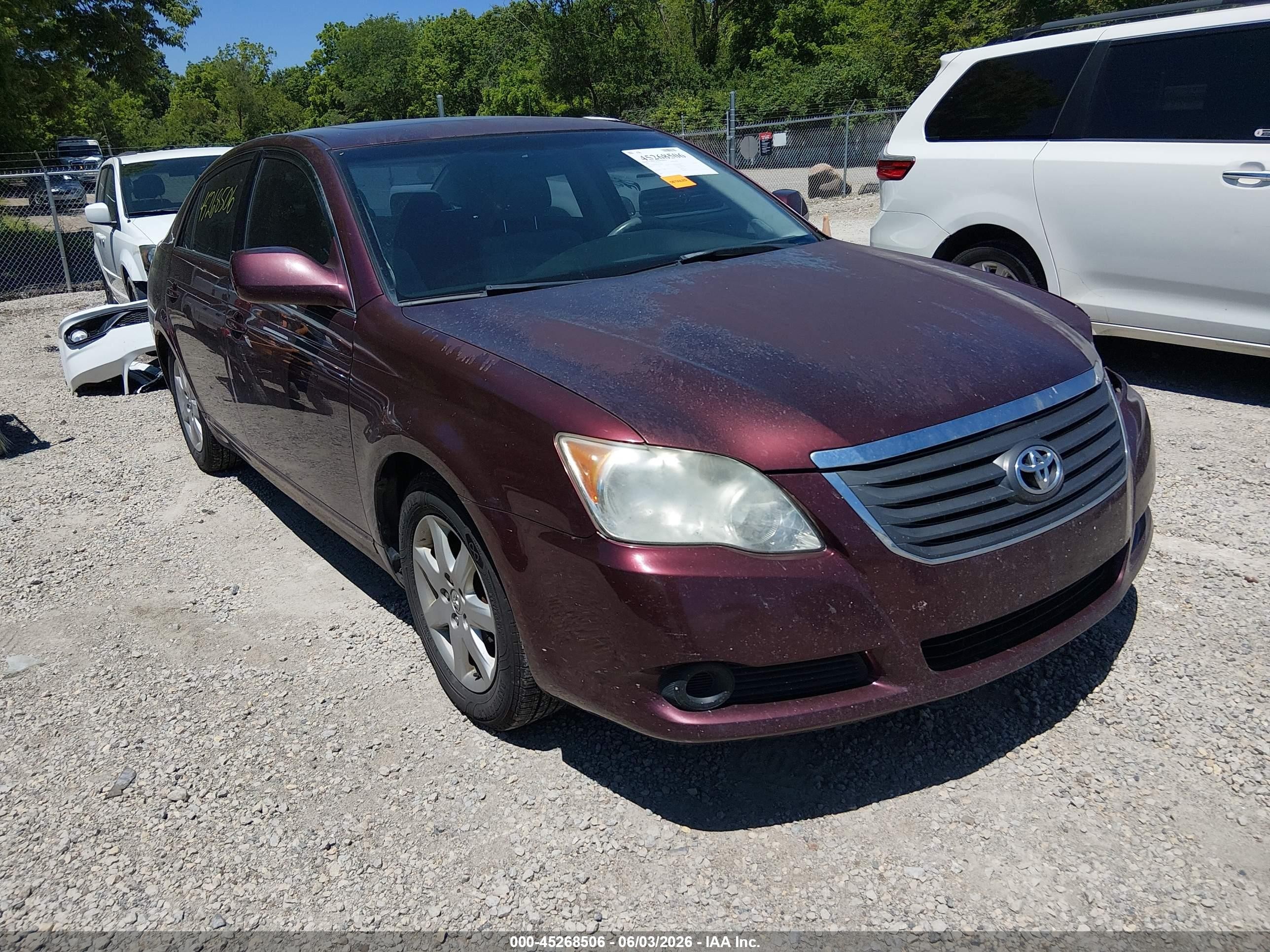 2008 Toyota Avalon Xl Burgundy vin: 4T1BK36B38U278601