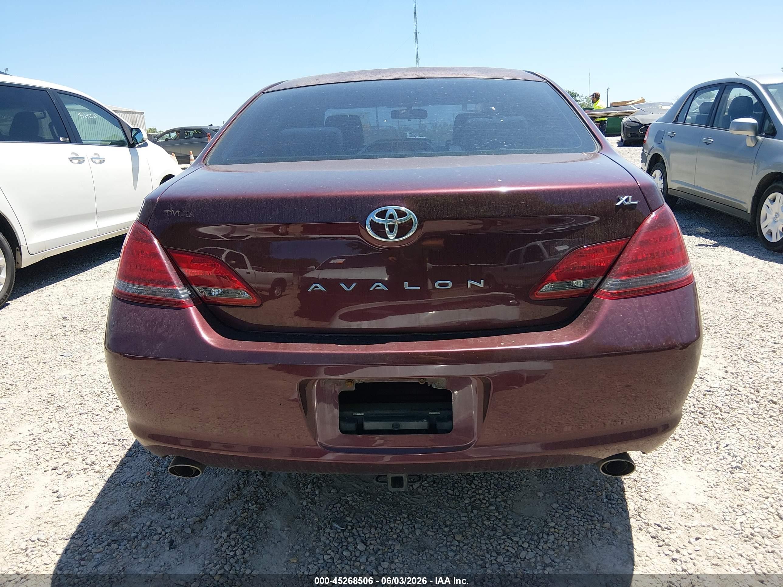 2008 Toyota Avalon Xl Burgundy vin: 4T1BK36B38U278601