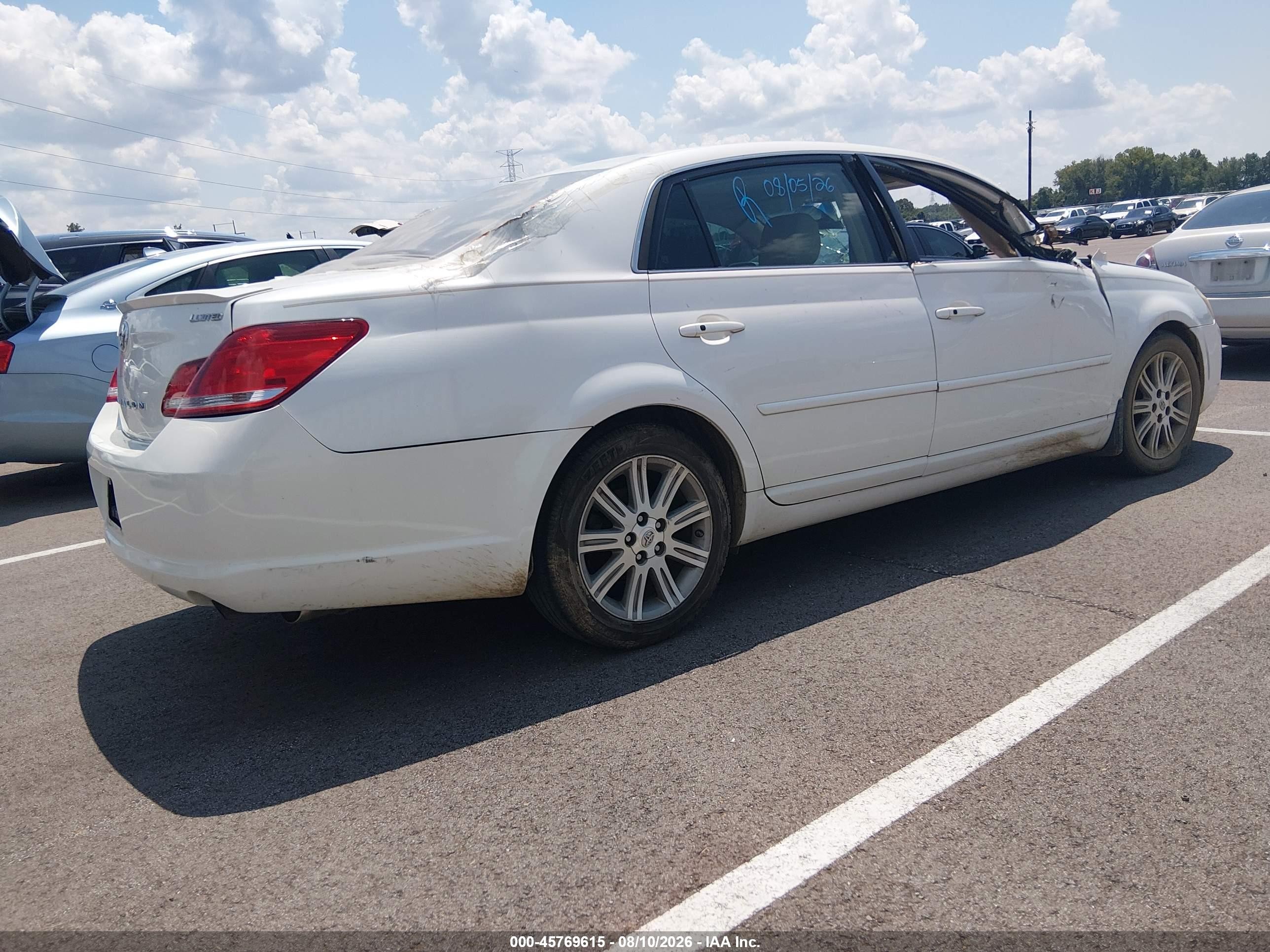 2007 Toyota Avalon Limited White vin: 4T1BK36B47U238512