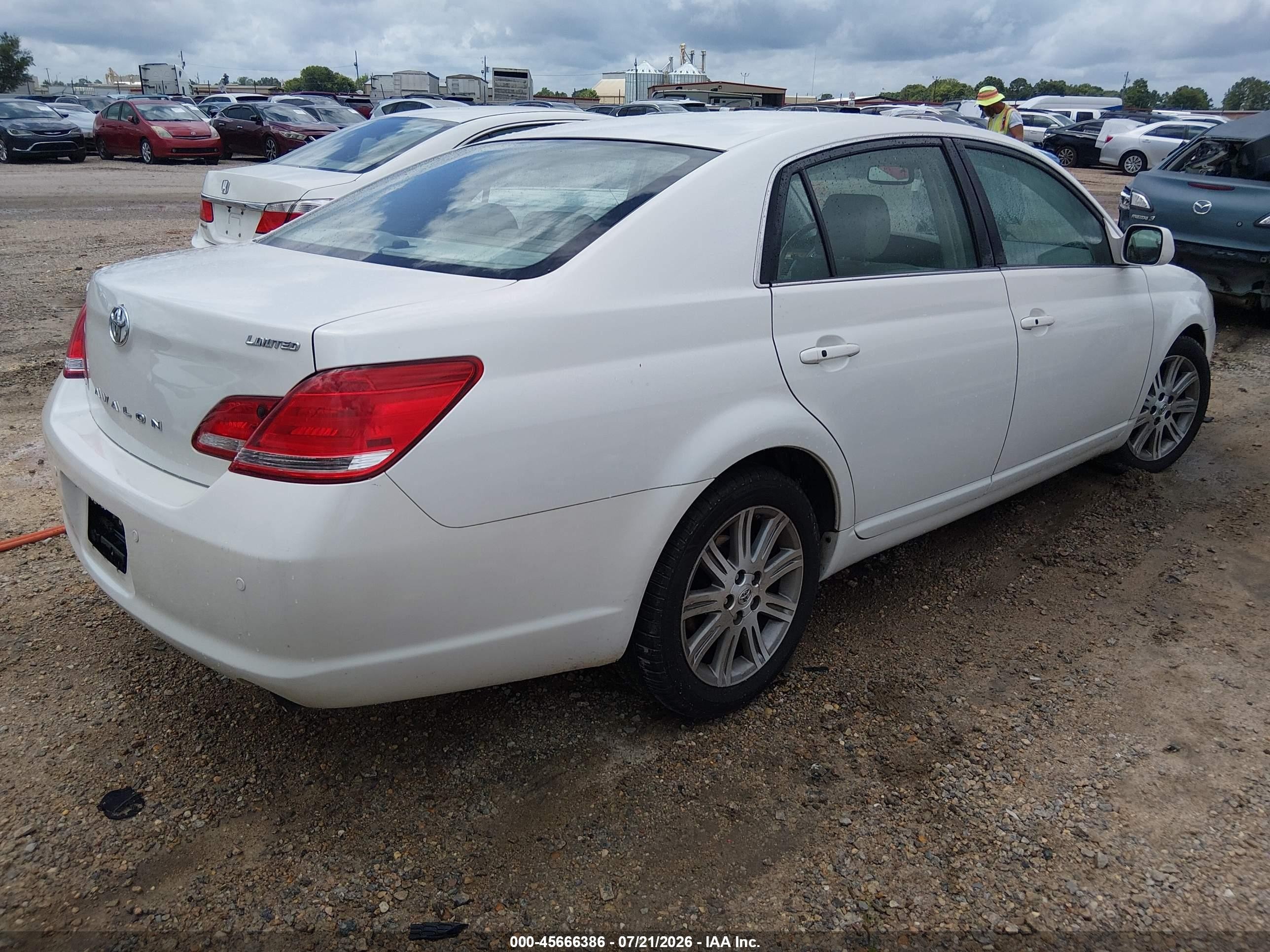 2007 Toyota Avalon Limited White vin: 4T1BK36B47U250546