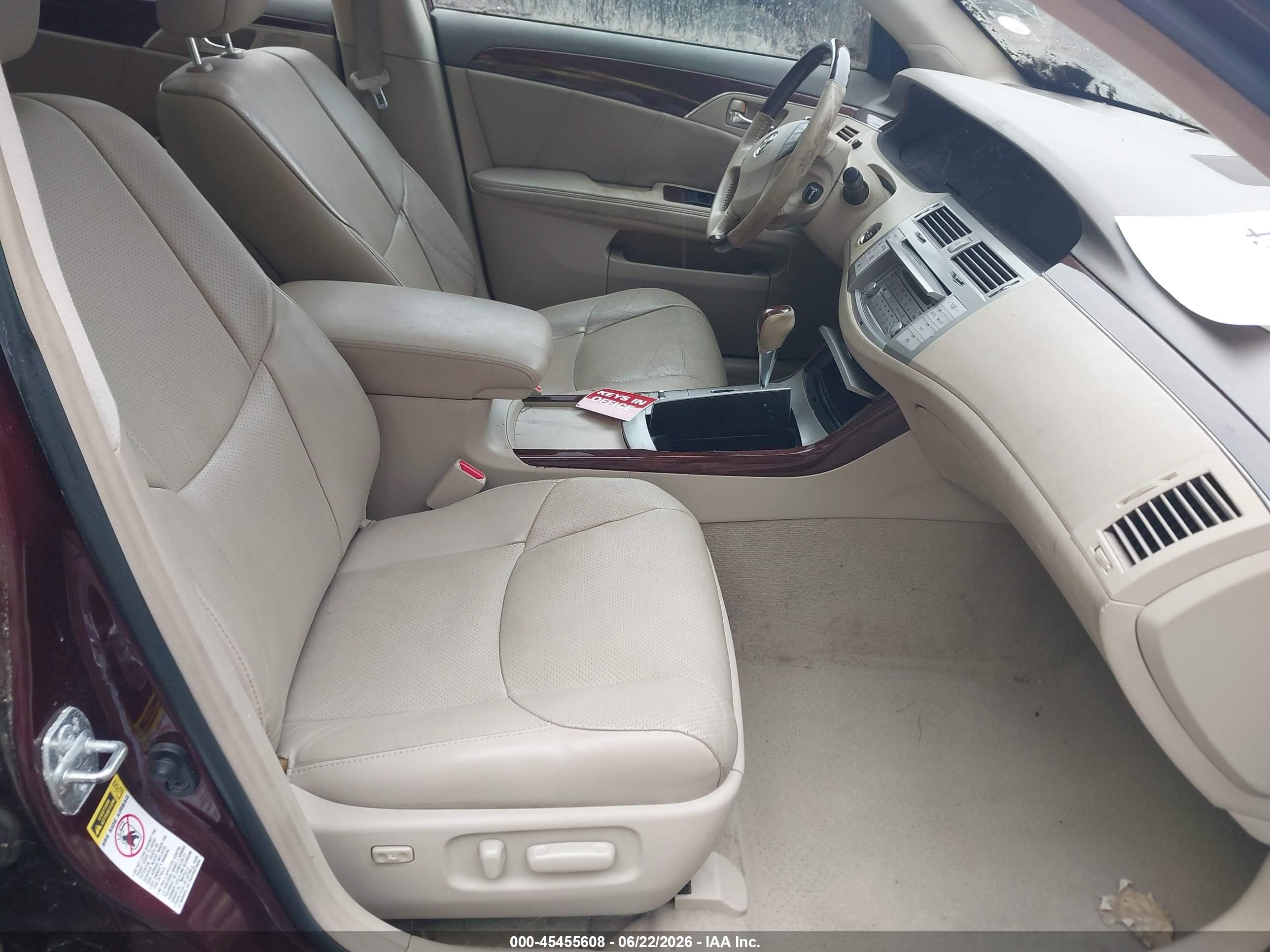2009 Toyota Avalon Limited Burgundy vin: 4T1BK36B49U330836