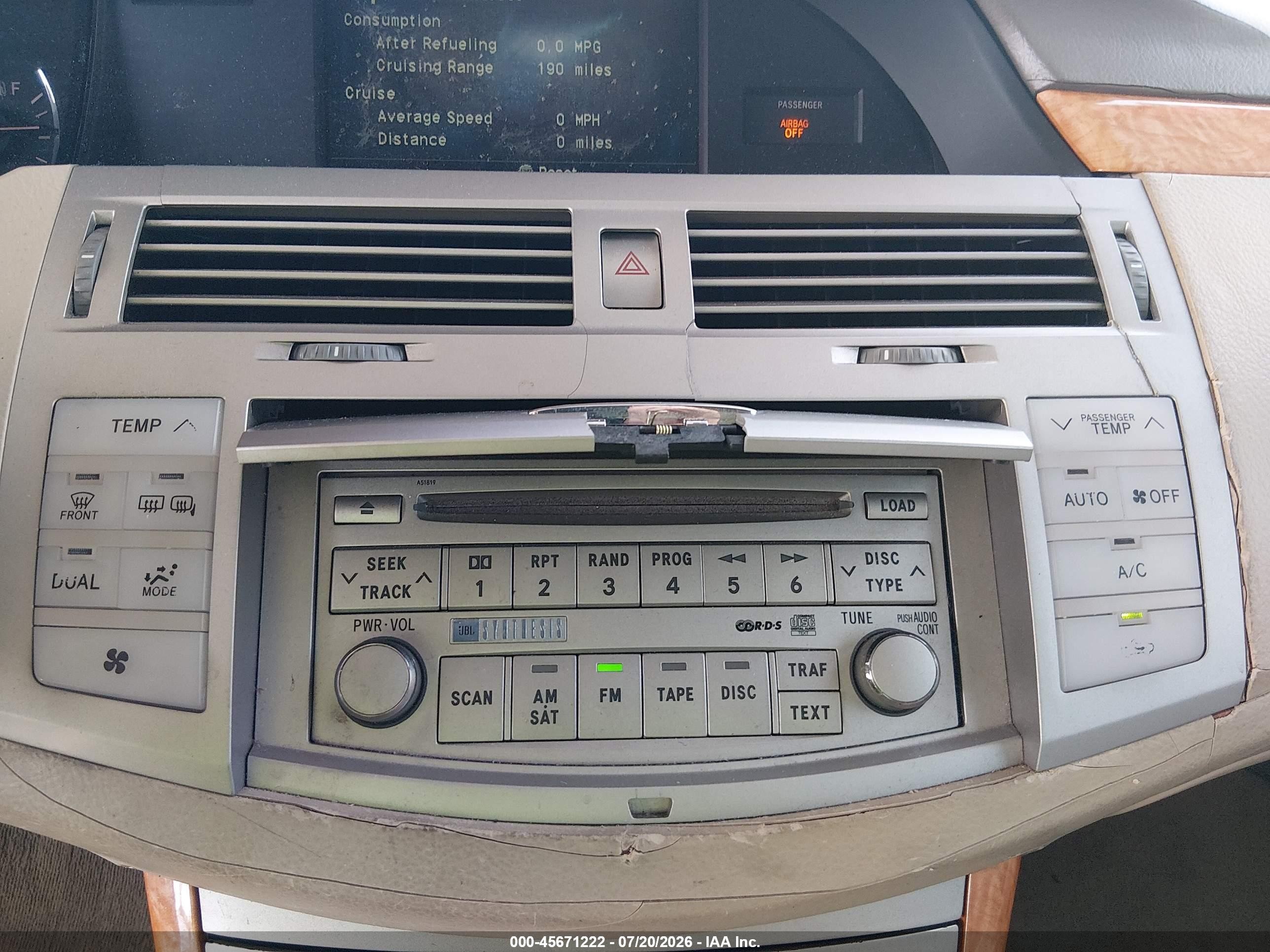 2005 Toyota Avalon Limited Champagne vin: 4T1BK36B55U038834