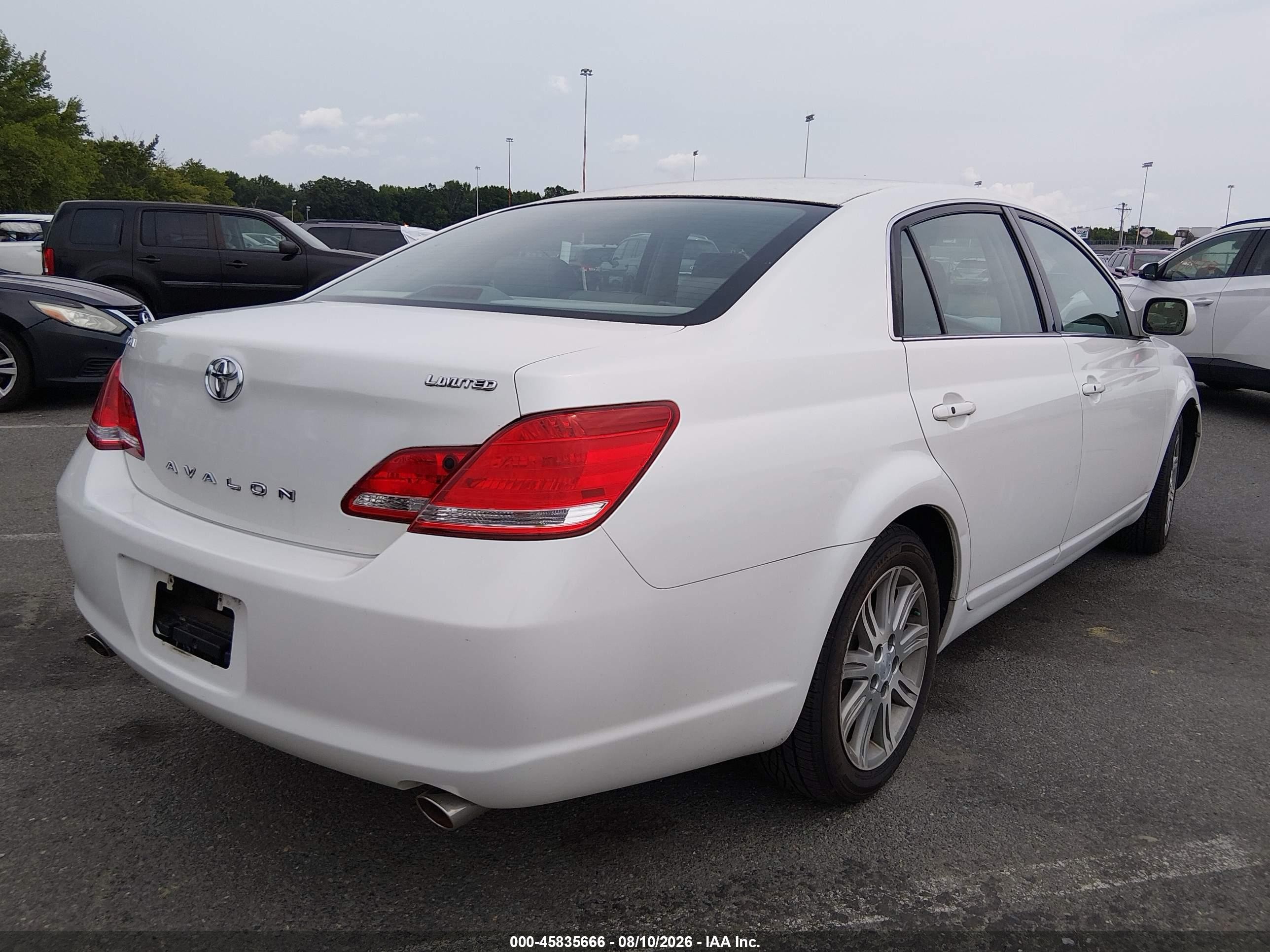 2006 Toyota Avalon Limited White vin: 4T1BK36B56U108057