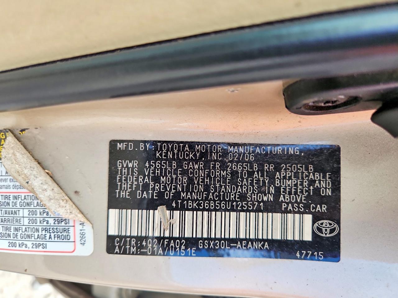 2006 Toyota Avalon Xl Tan vin: 4T1BK36B56U125571