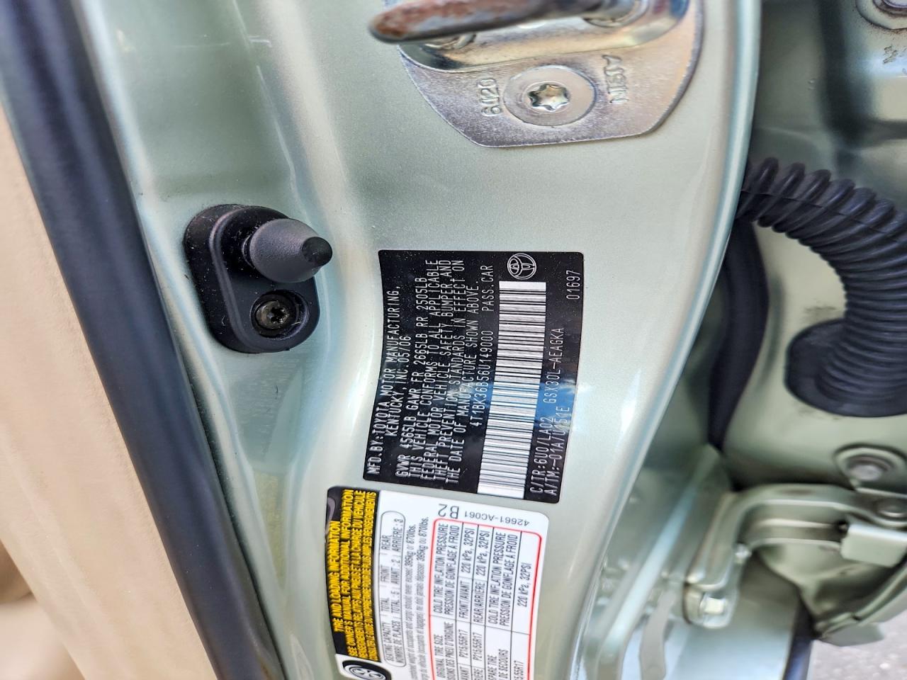 2006 Toyota Avalon Xls Зеленый vin: 4T1BK36B56U149000