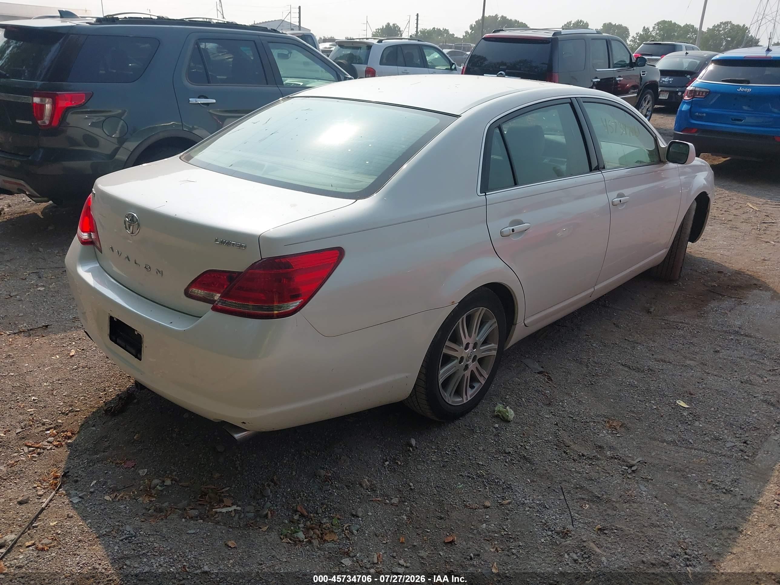 2007 Toyota Avalon Limited Белый vin: 4T1BK36B57U235859