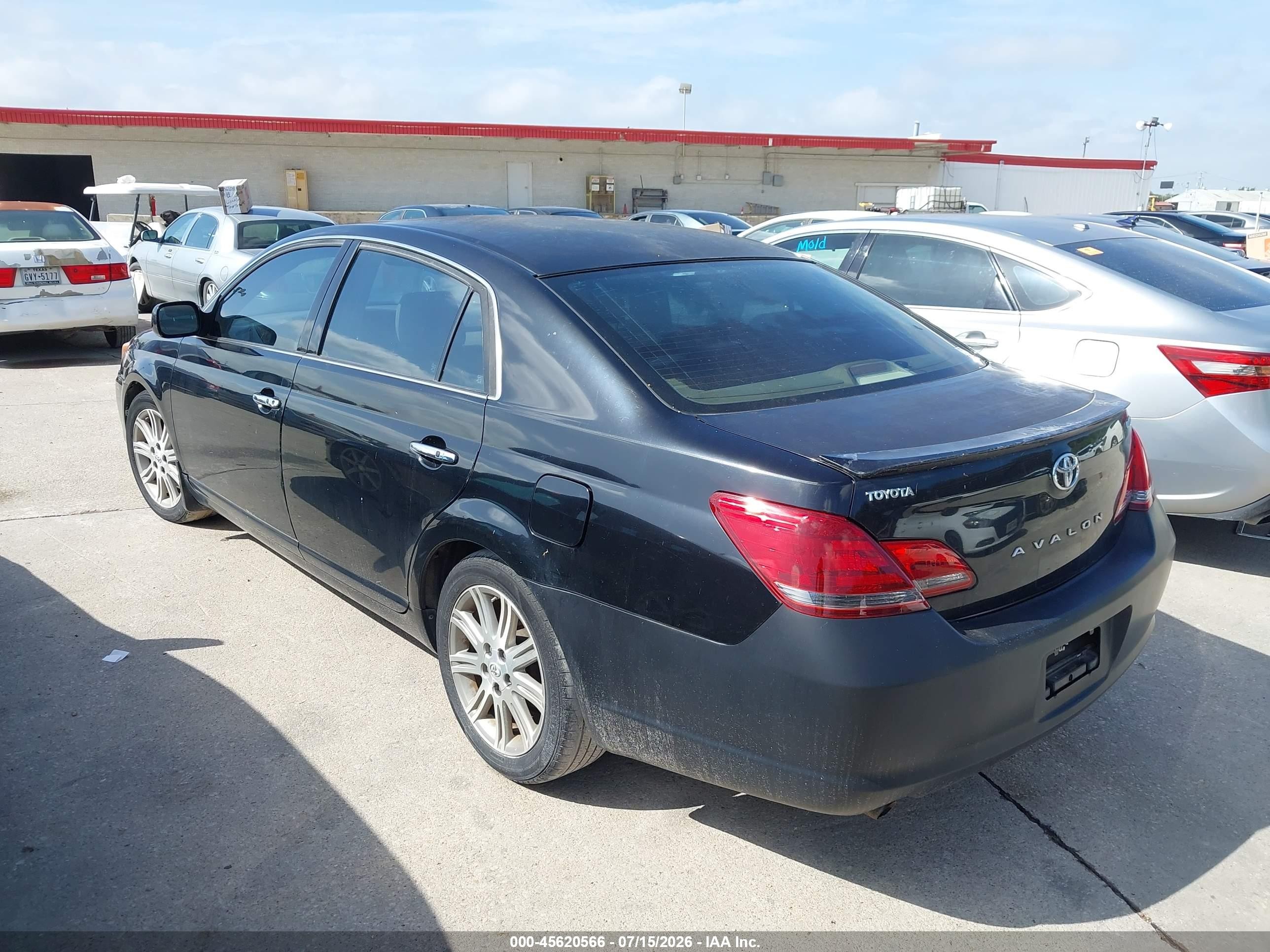 2008 Toyota Avalon Limited Black vin: 4T1BK36B58U259998